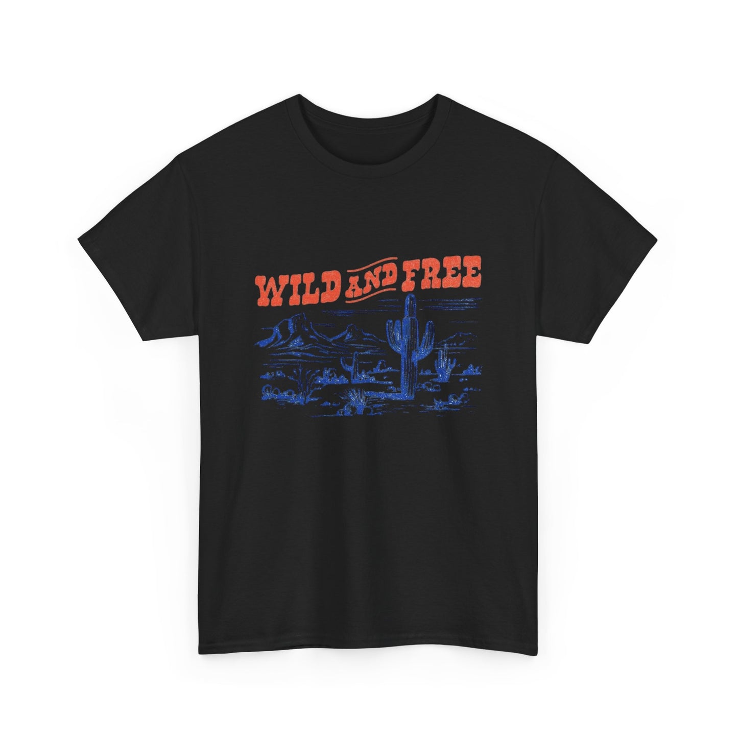 Wild And Free Western Graphic T Shirt Unisex Heavy Cotton Tee