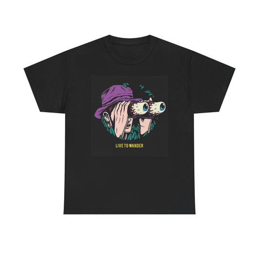 Live To Wonder Graphic T Shirt Retro Unisex Heavy Cotton Tee