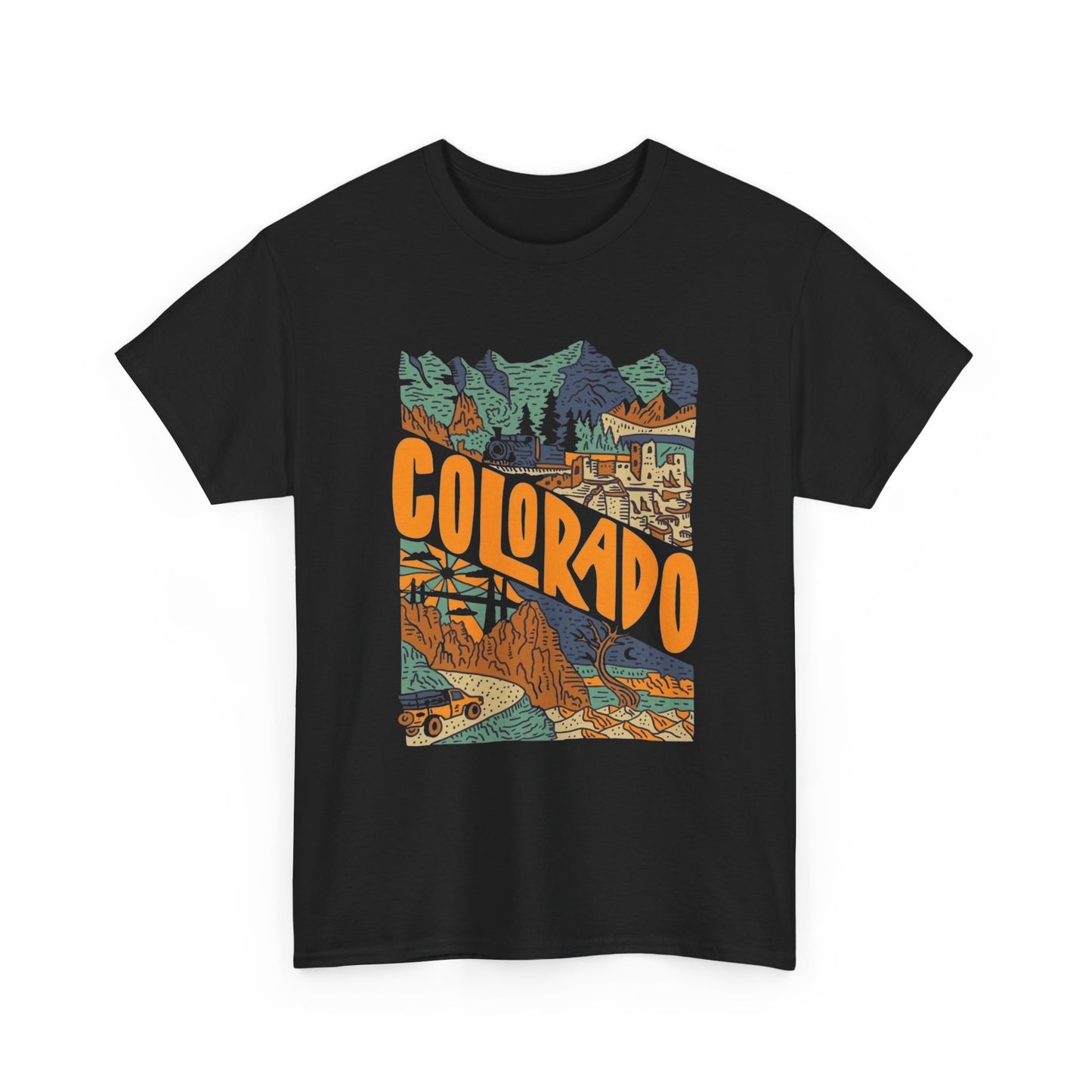 Colorado Outdoors Retro Graphic T Shirt NEW Adult Tee