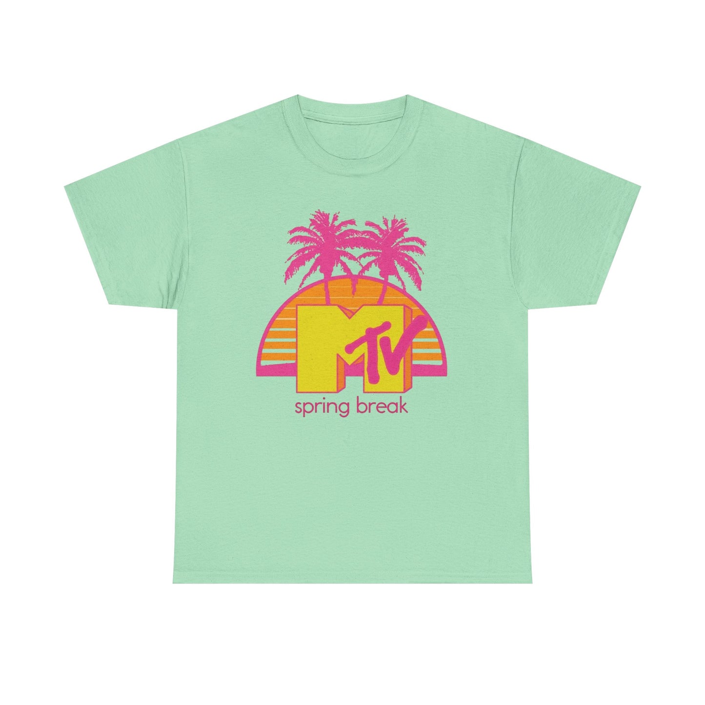 MTV Spring Break Vintage Graphic T Shirt NEW Unisex Heavy Cotton Tee