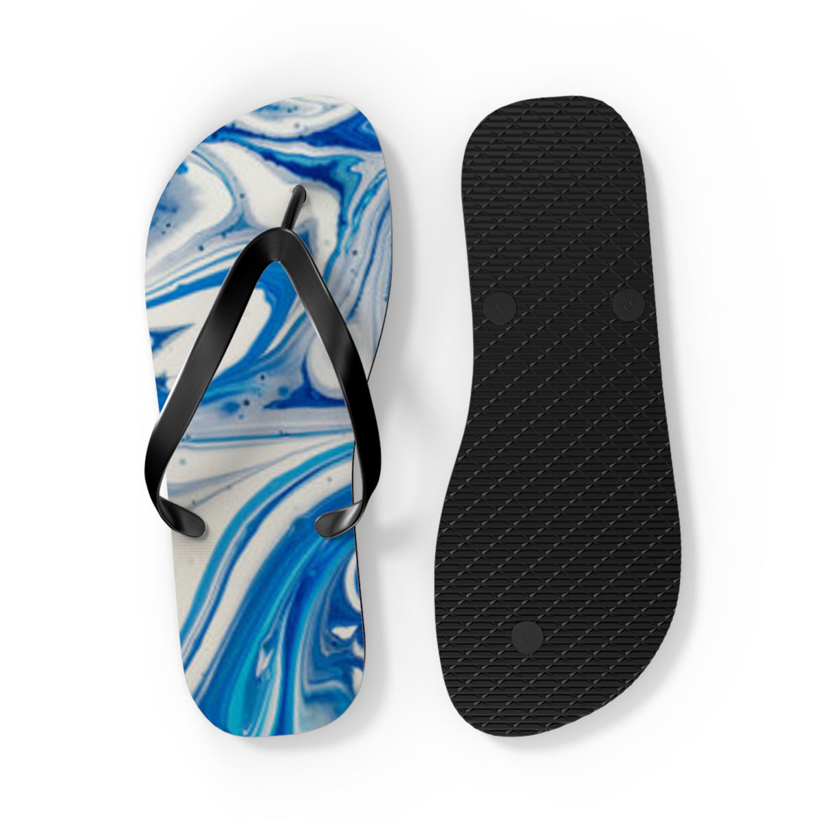 Blue And White Flip Flops, Sandals Slides, Summer Footwear, Brand New