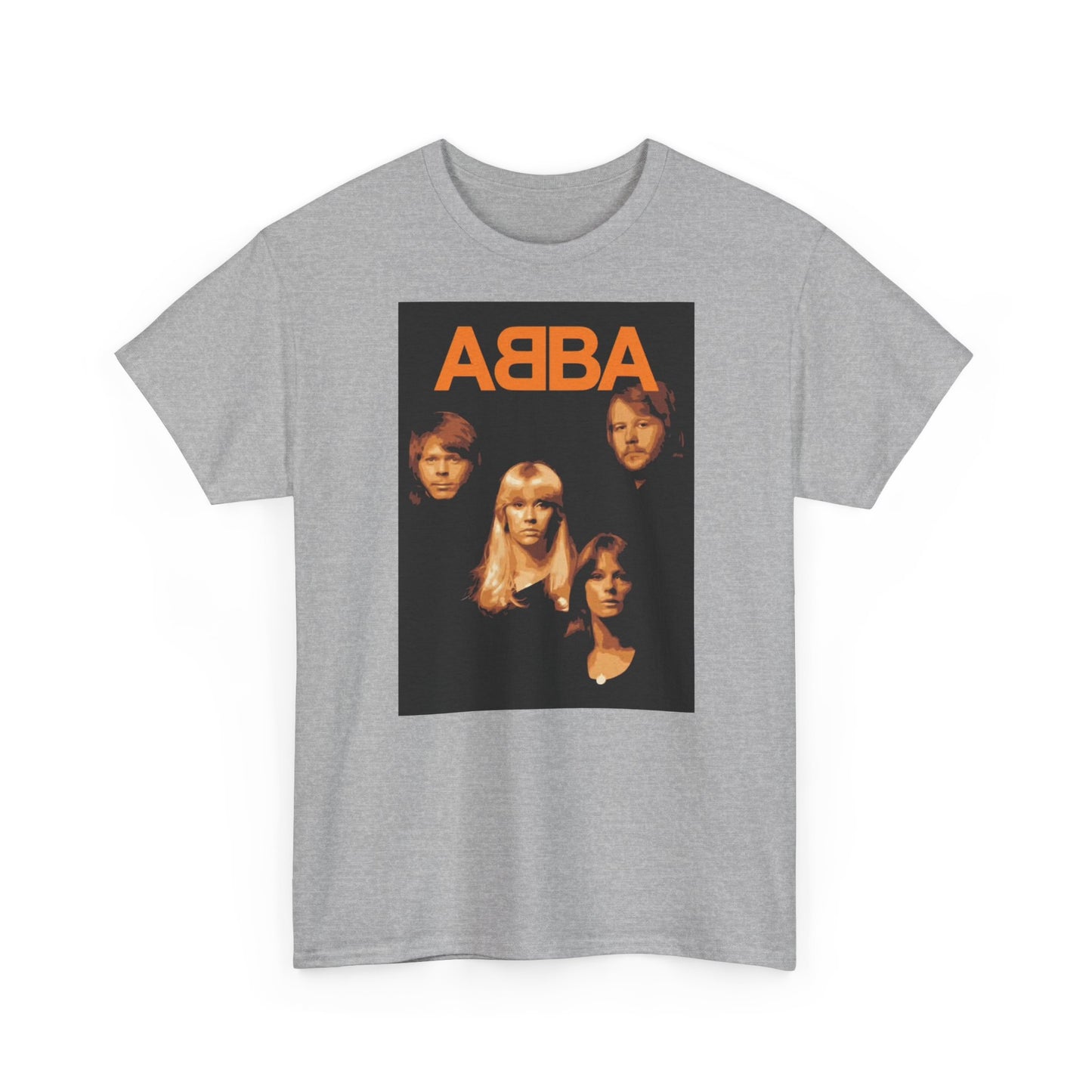 Abba T-shirt vintage retro neon lights classic music Unisex Heavy Cotton Tee