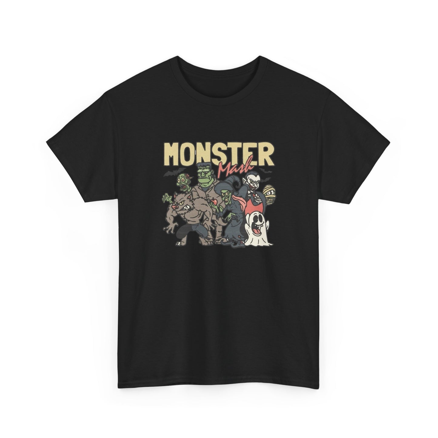 Monster Mash Retro Graphic T Shirt NEW Unisex Heavy Cotton Tee