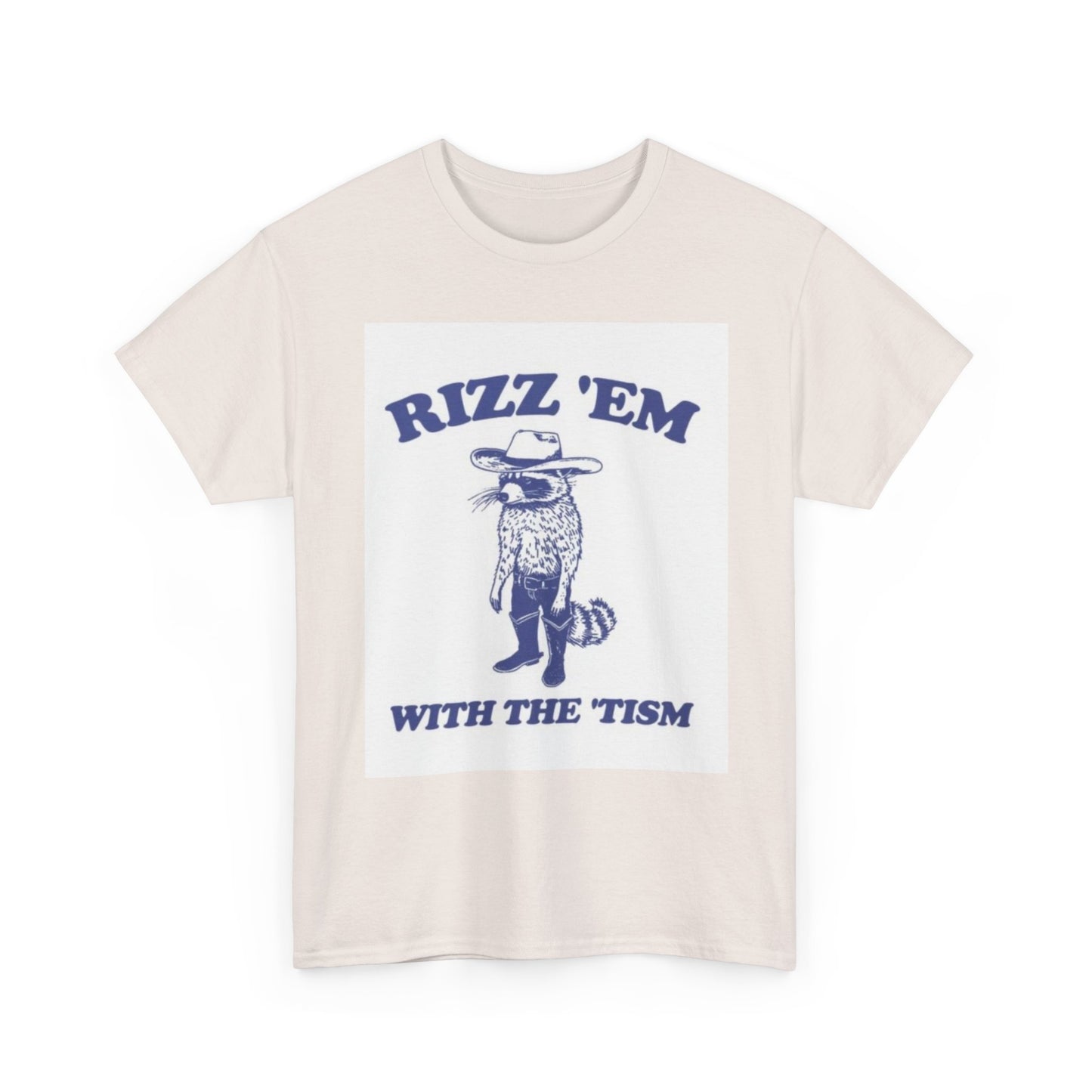 Rizz Em With The Tism Graphic T Shirt Funny Autistic Graphic Unisex Heavy Cotton
