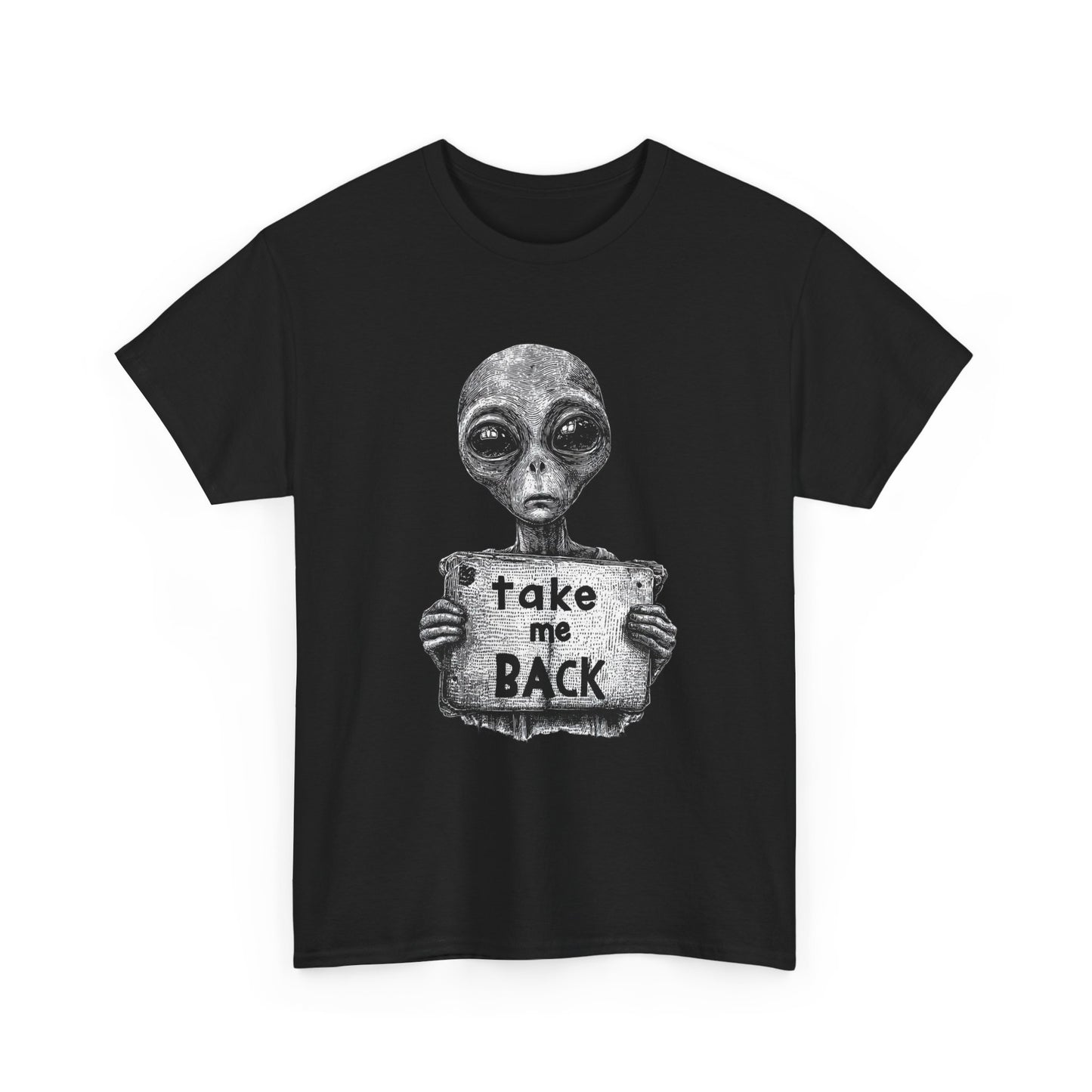 Aliens Take Me Back To Space T Shirt Graphic Unisex Heavy Cotton Tee NEW GIFT