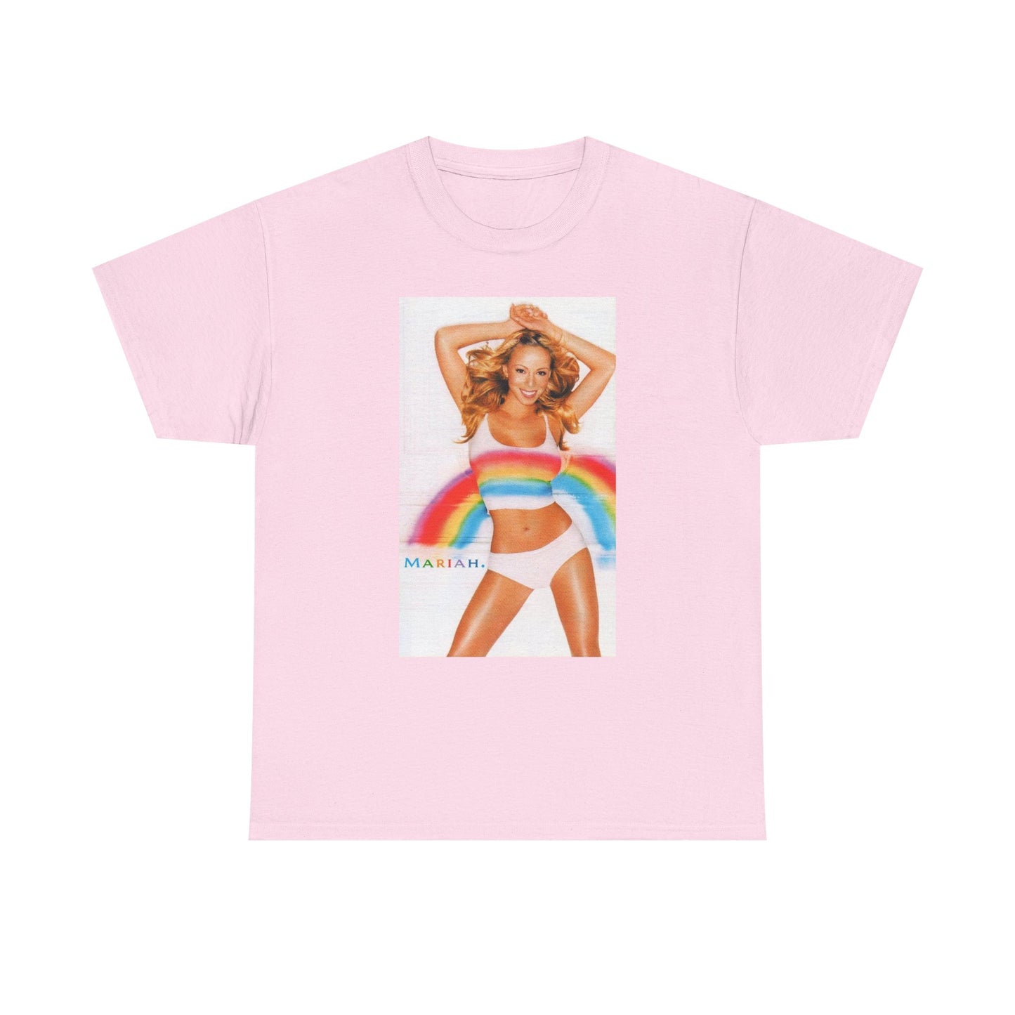 Mariah Carey T-shirt vintage Adam Sandler retro rainbow Unisex Heavy Cotton Tee