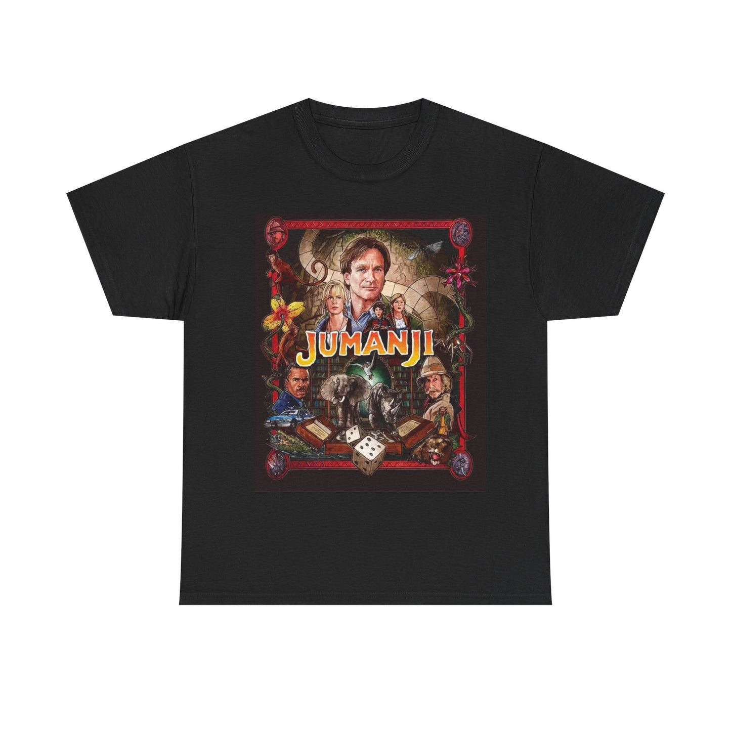 Jumanji Tshirt Vintage Robin Williams Graphic Movie Unisex Heavy Cotton Tee