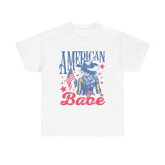 American Babe Graphic T Shirt USA Flag Womens Cotton Tee