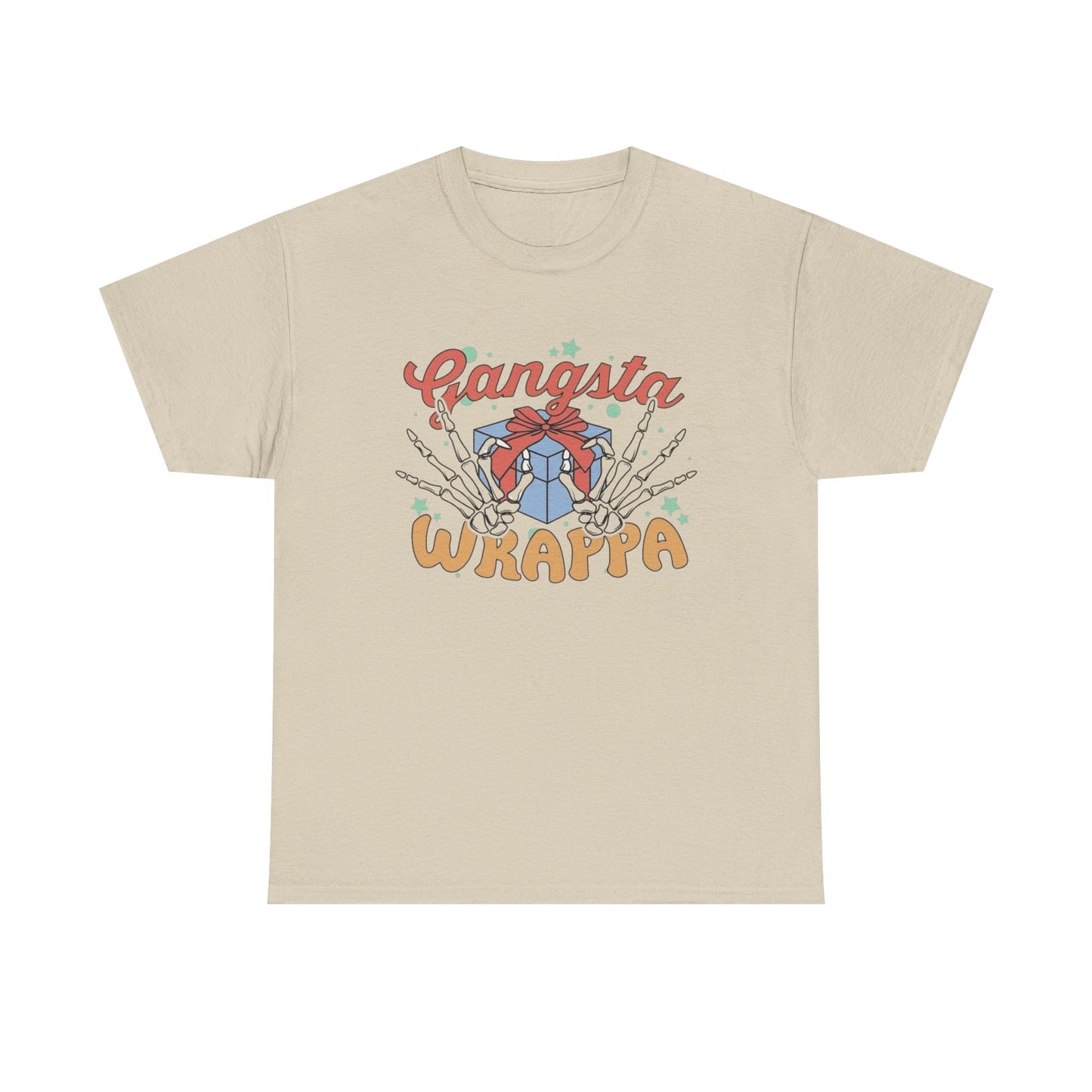 Gangsta Wrappa Funny Christmas Graphic T Shirt Unisex NEW Heavy Cotton Tee