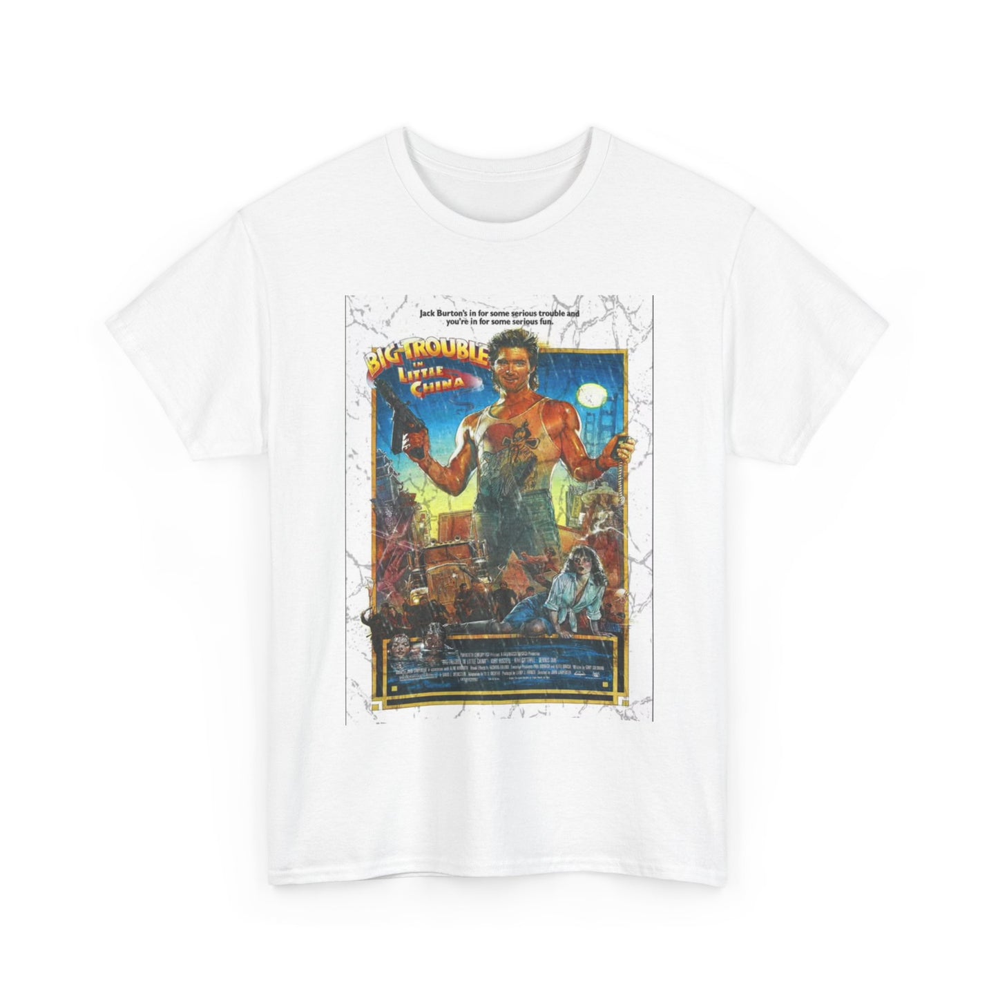 Big Trouble In Little China Tshirt Poster Retro 80s Movie Unisex Heavy Cotton