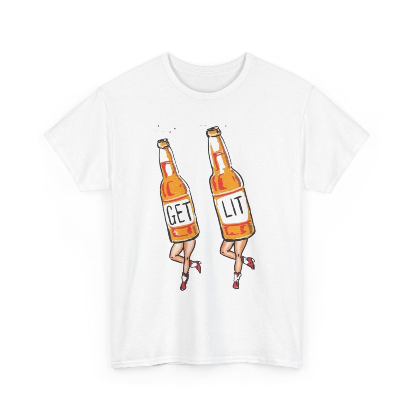 Get Lit Funny Beers Graphic T Shirt NEW ADULT Tee