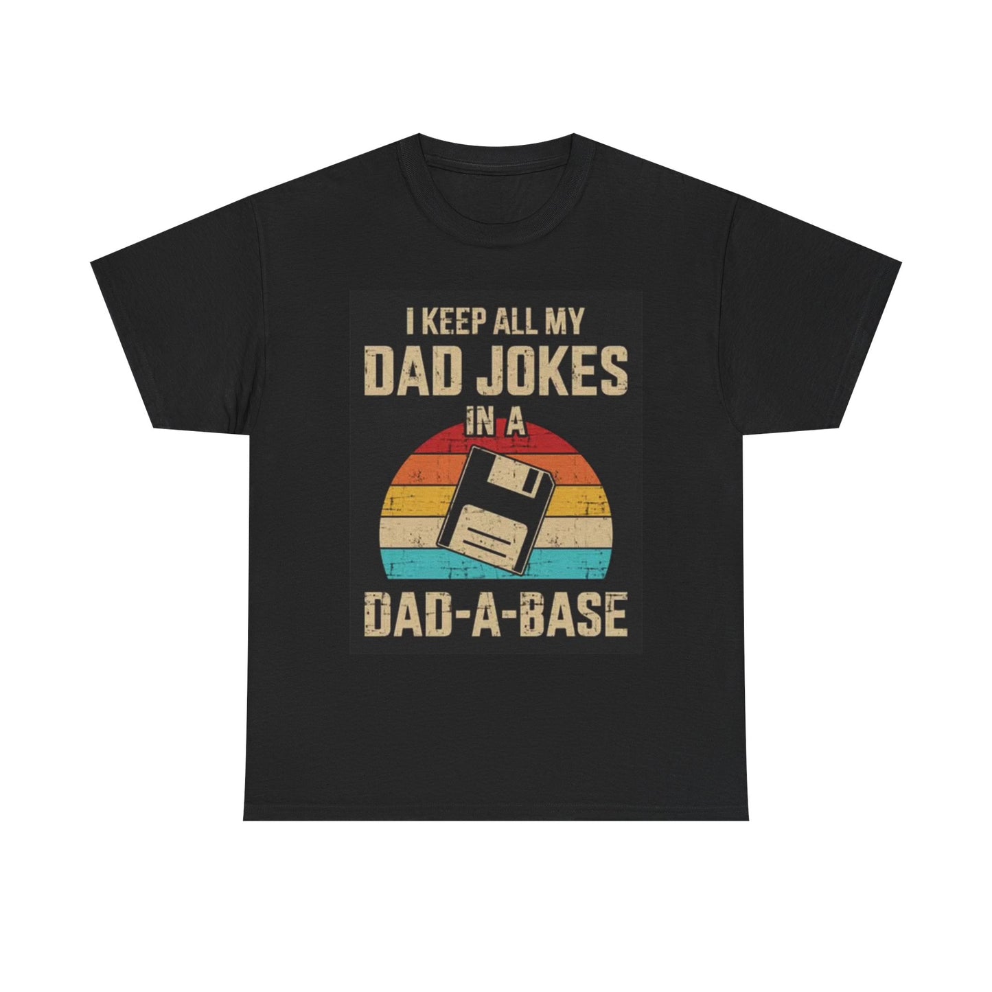 Dad Jokes T Shirt Funny Comedy Graphic Retro Data Base Unisex Heavy Cotton Tee