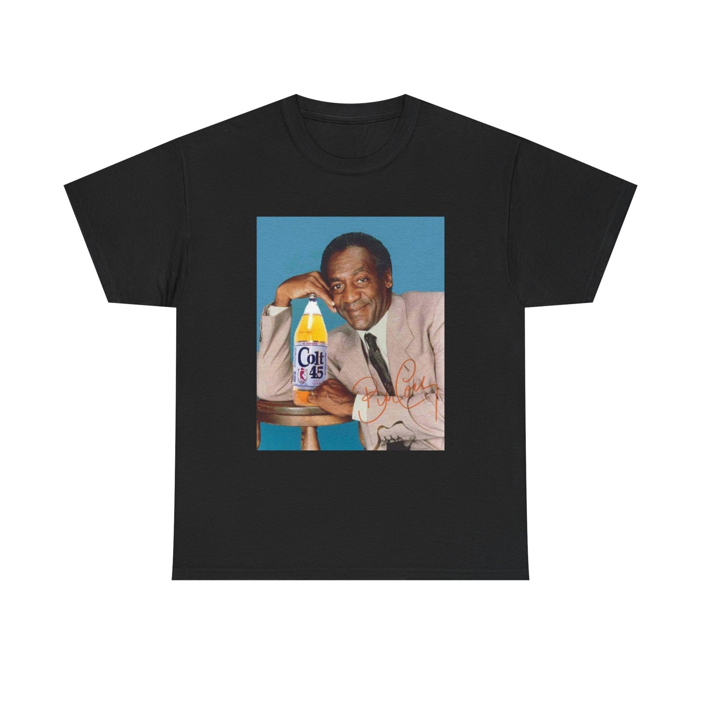 Colt 45 Poster Tshirt Funny The Cosby Show AD Beer Malt Unisex Heavy Cotton 90s