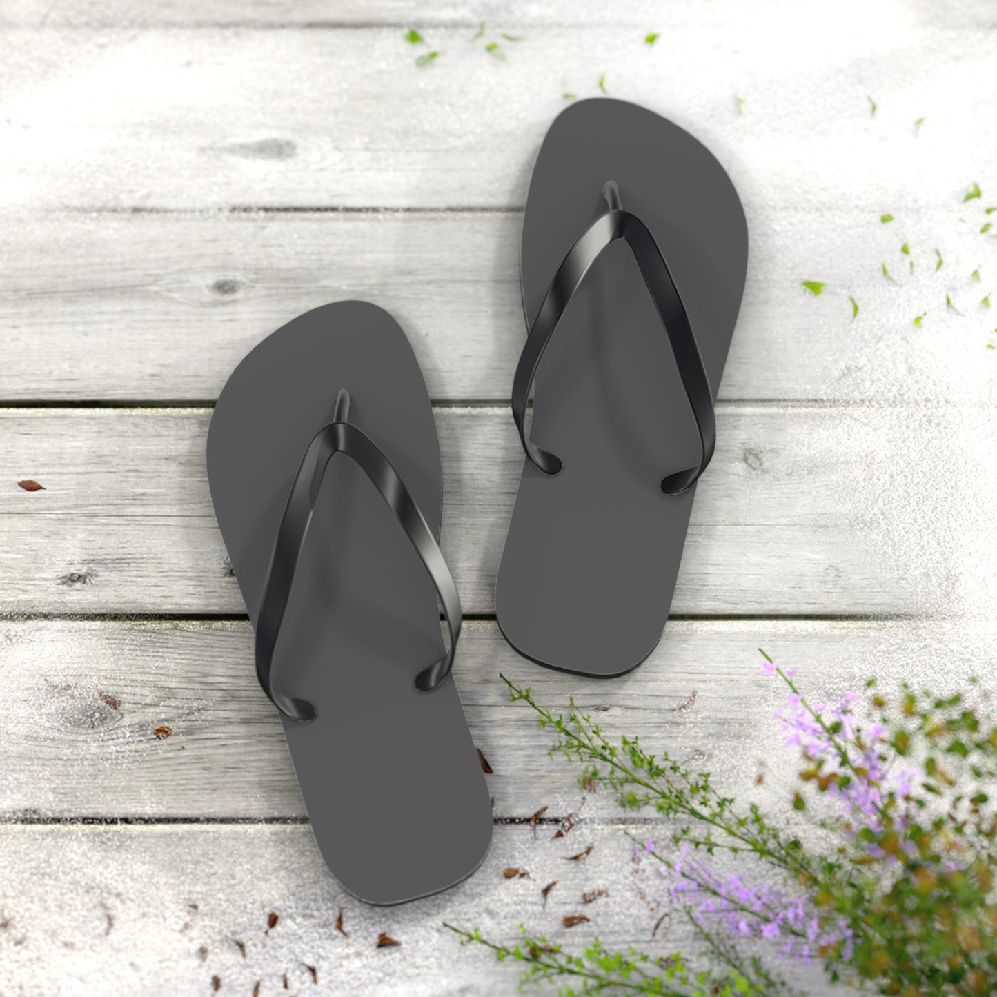Neutral Gray Summer Sandals, Beach Shoes, Vacation Flip Flops, Pool Slides