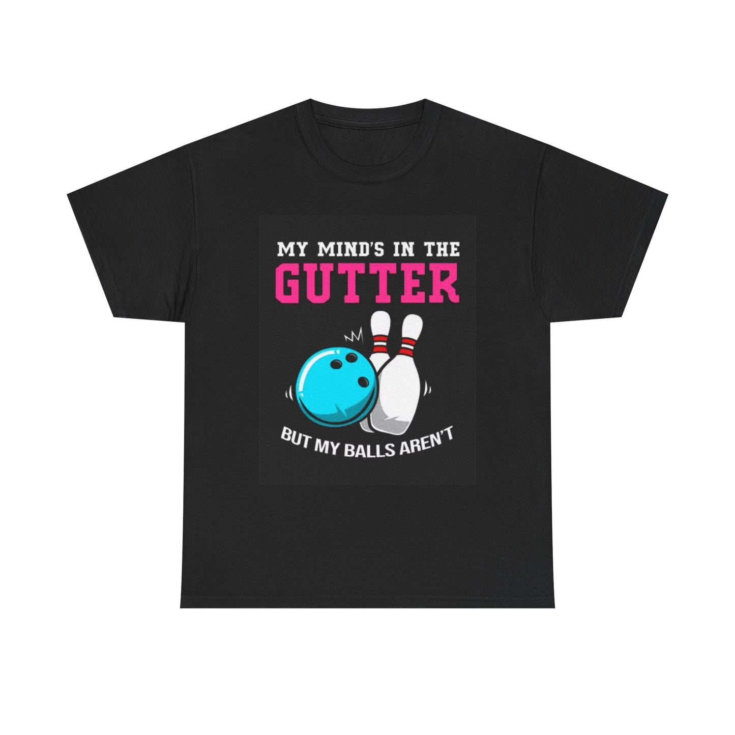 Minds In The Gutter Bowling Shirt Funny Graphic Jokes Unisex Heavy Cotton Tee