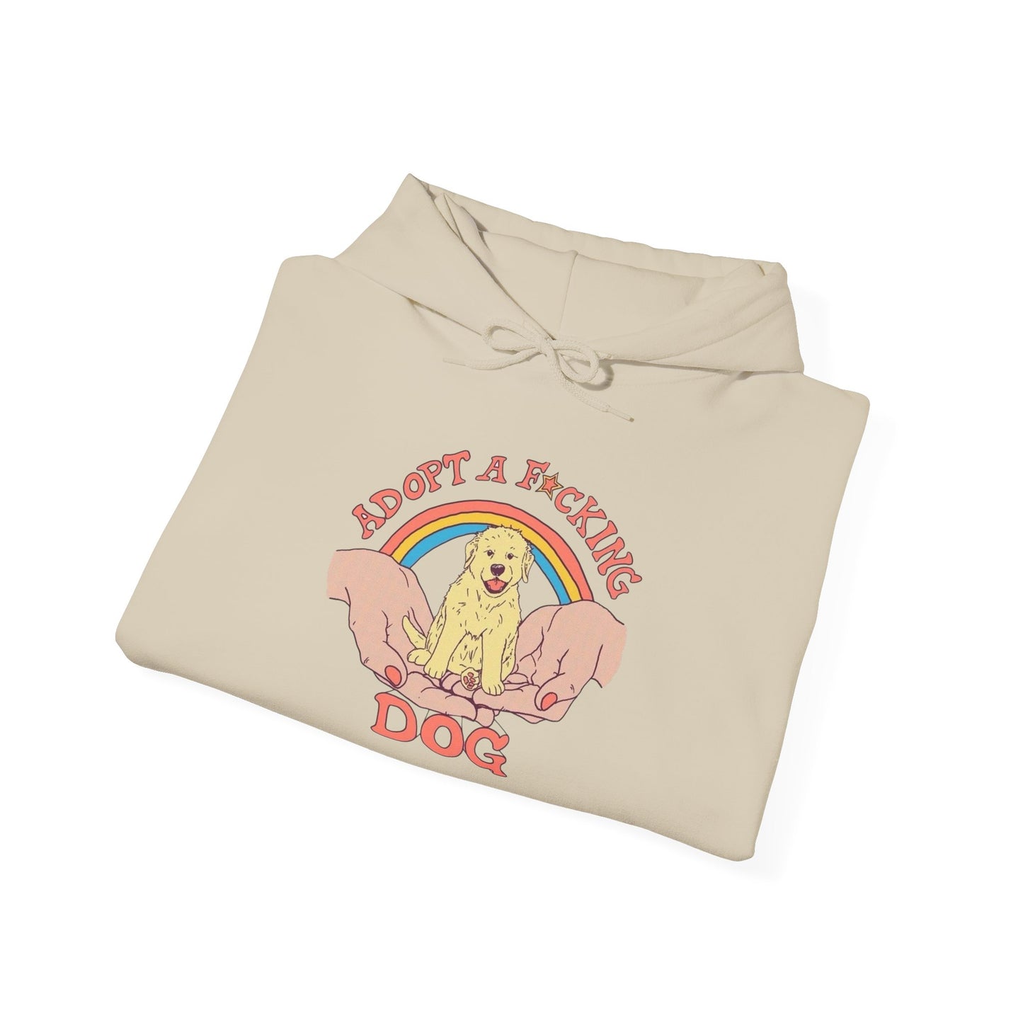Adopt A Dog Graphic Hoodie Unisex Heavy Blend™ Hooded Sweatshirt