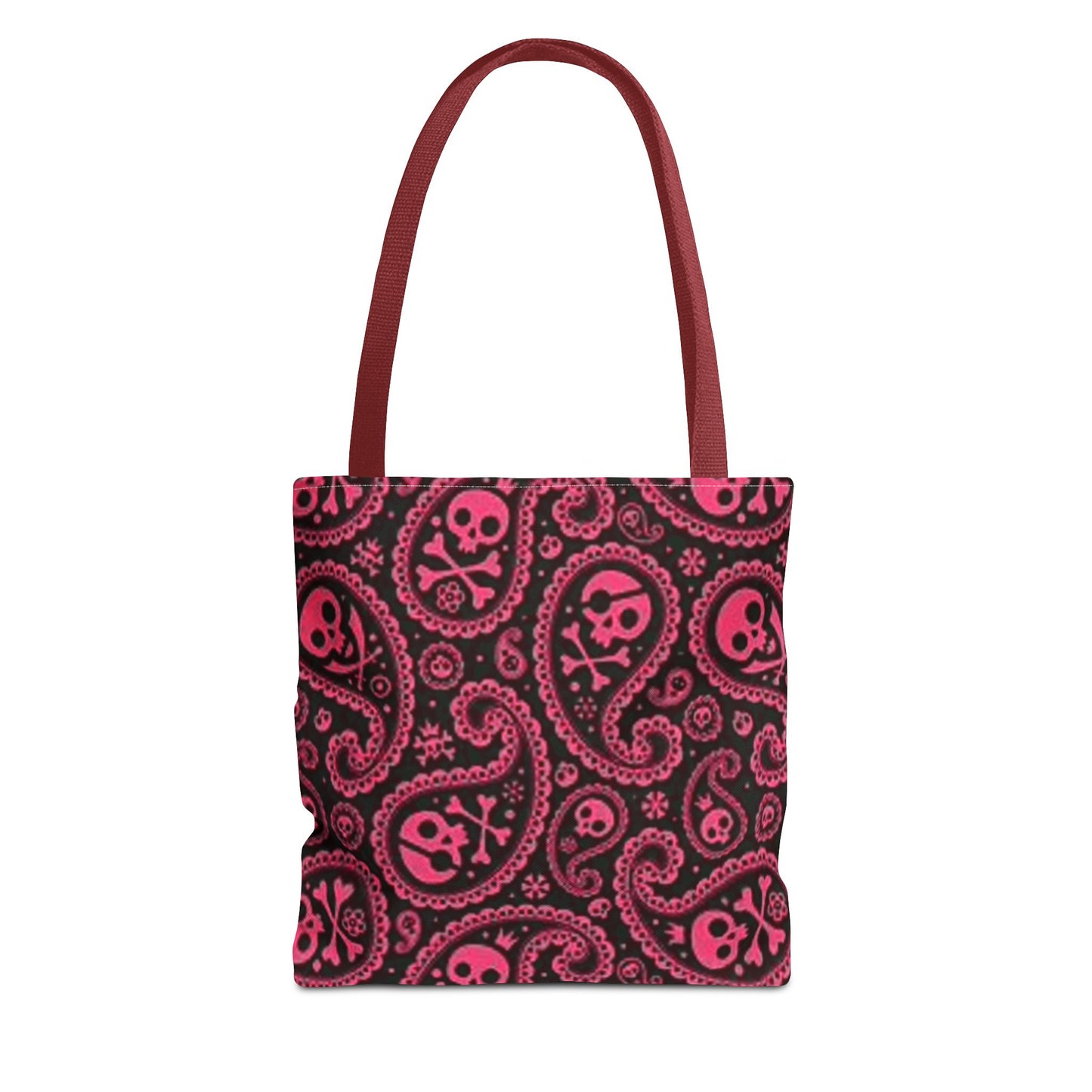 Pink Paisley Skulls Multi Color BRAND NEW MODERN Tote Bag (AOP)