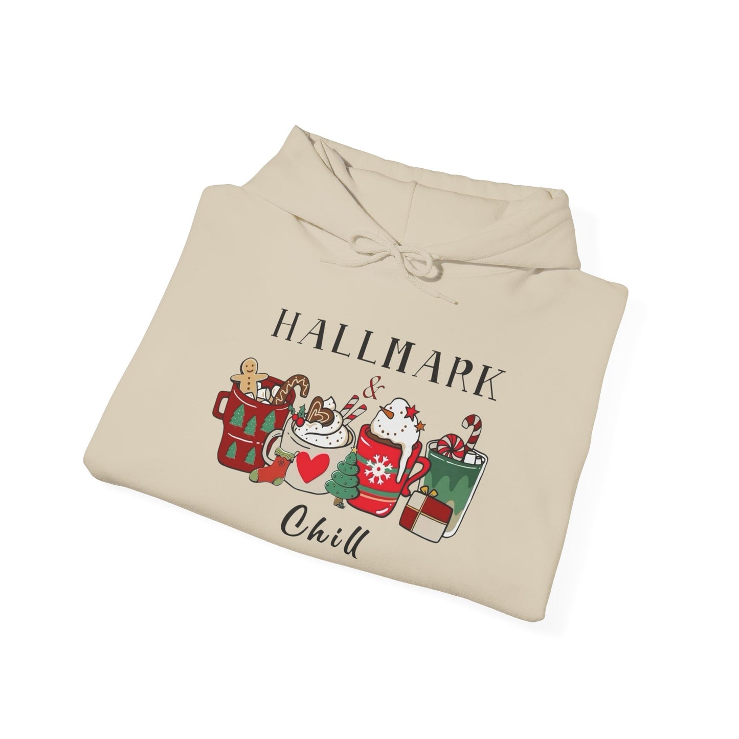 Hallmark And Chill Holidays Graphic Hoodie Unisex Heavy Blend™ Hooded Sweatshirt