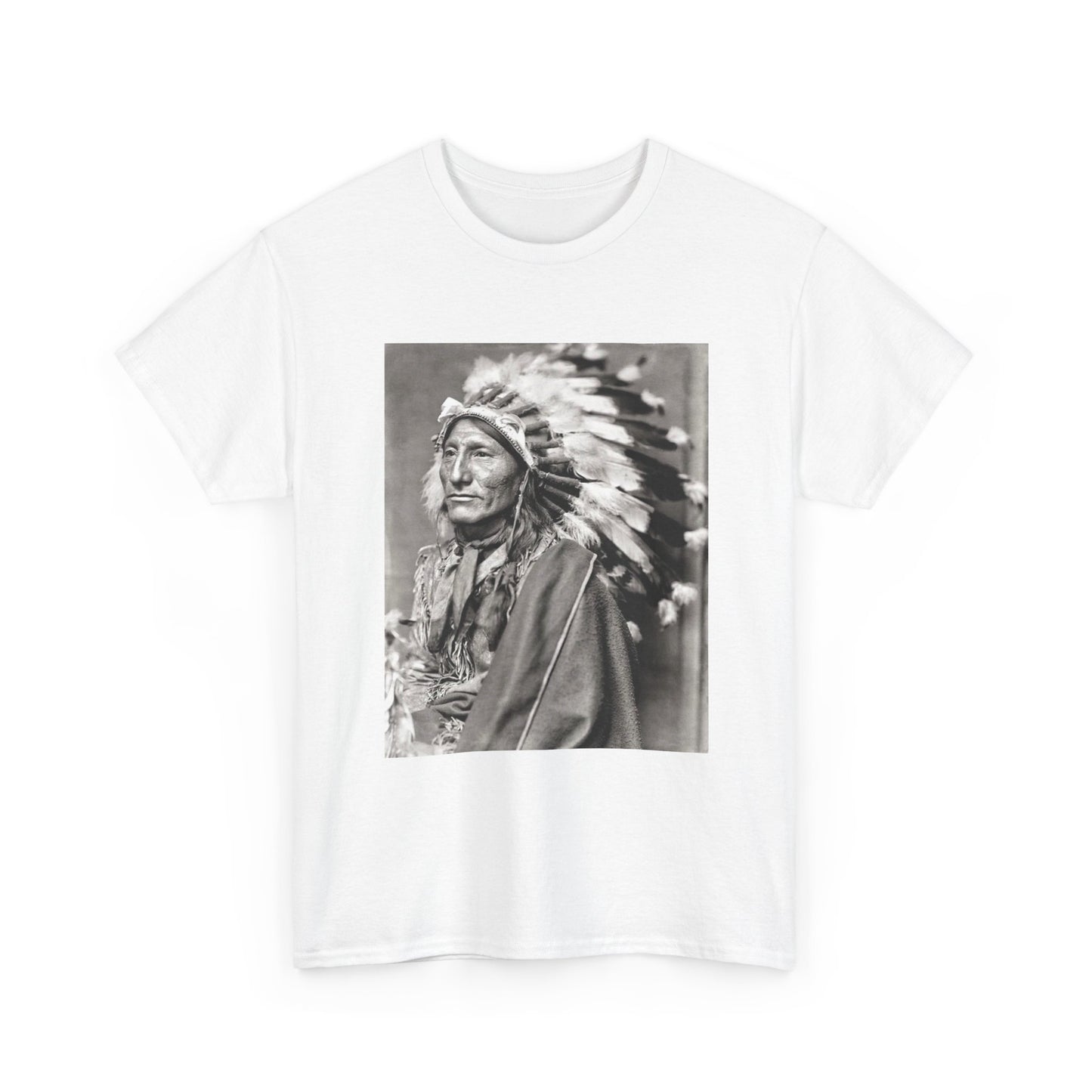 Native American Sitting Bull Indian Tshirt Pride New Unisex Heavy Cotton Tee