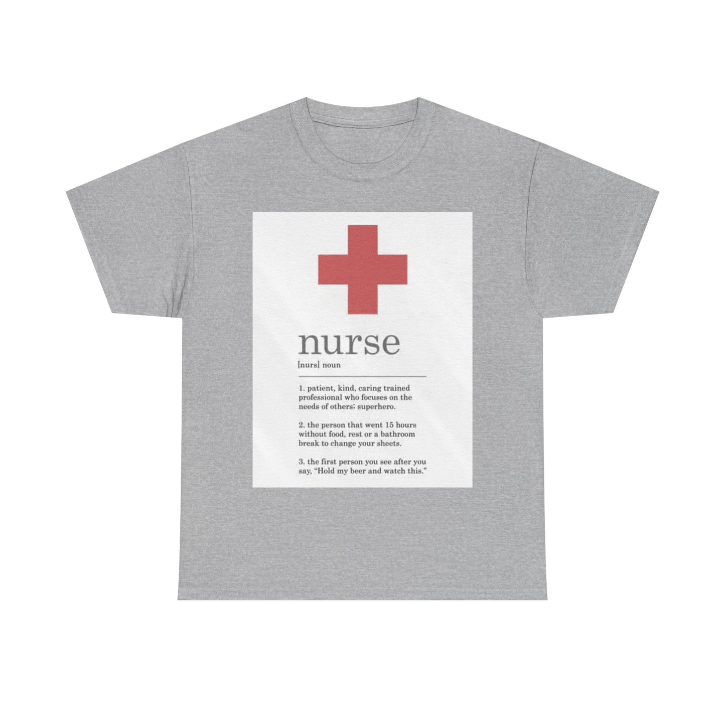 Nurse Definition Shirt Funny Graphic EMT Doctor Unisex Heavy Cotton Tee