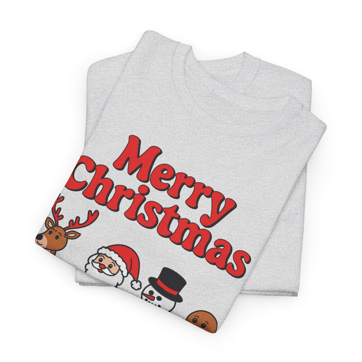 Merry Christmas Santa Reindeer Snowman Gingerbread T-Shirt Men's Graphic Tee