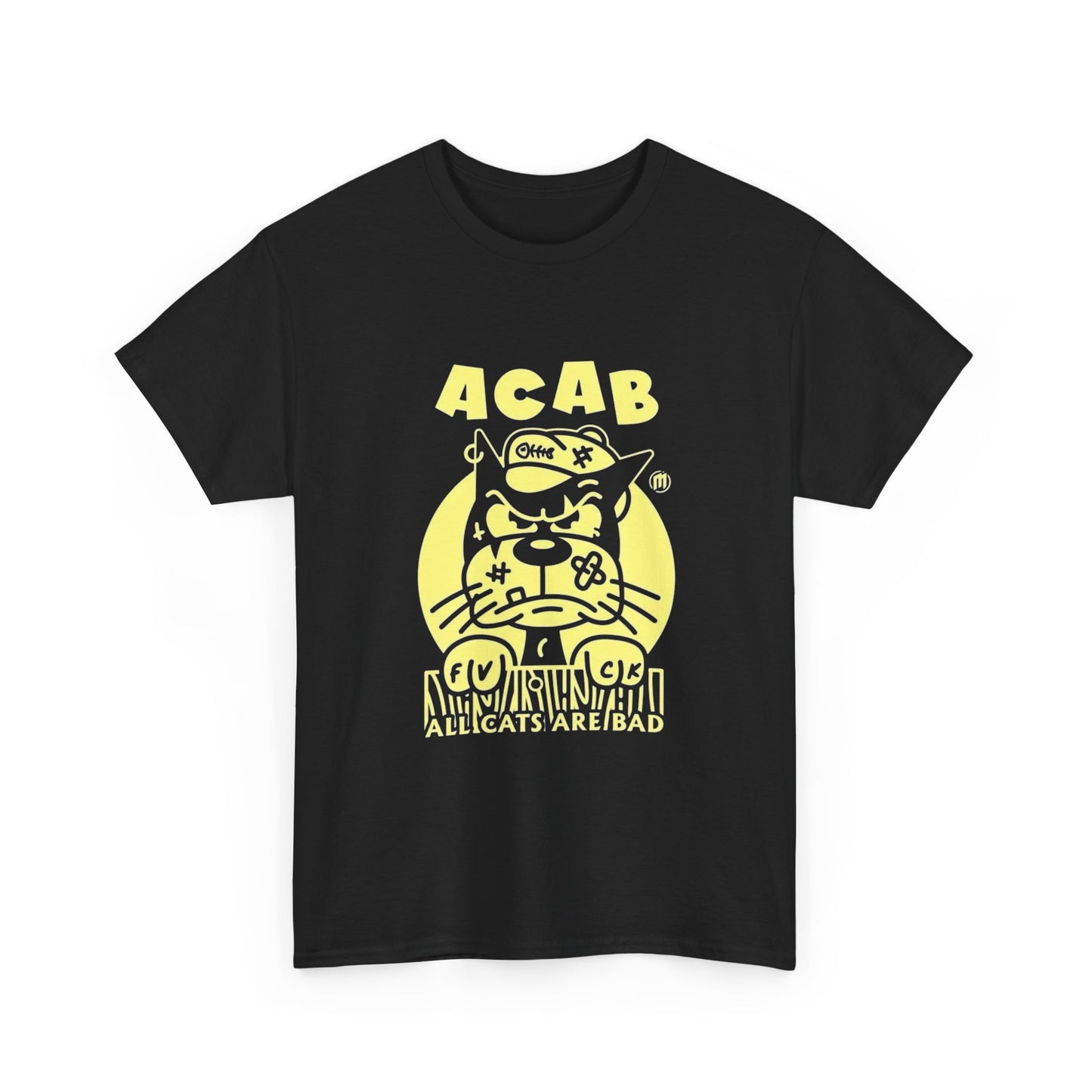 All Cats Are Bad Funny Graphic T Shirt Unisex Heavy Cotton Tee
