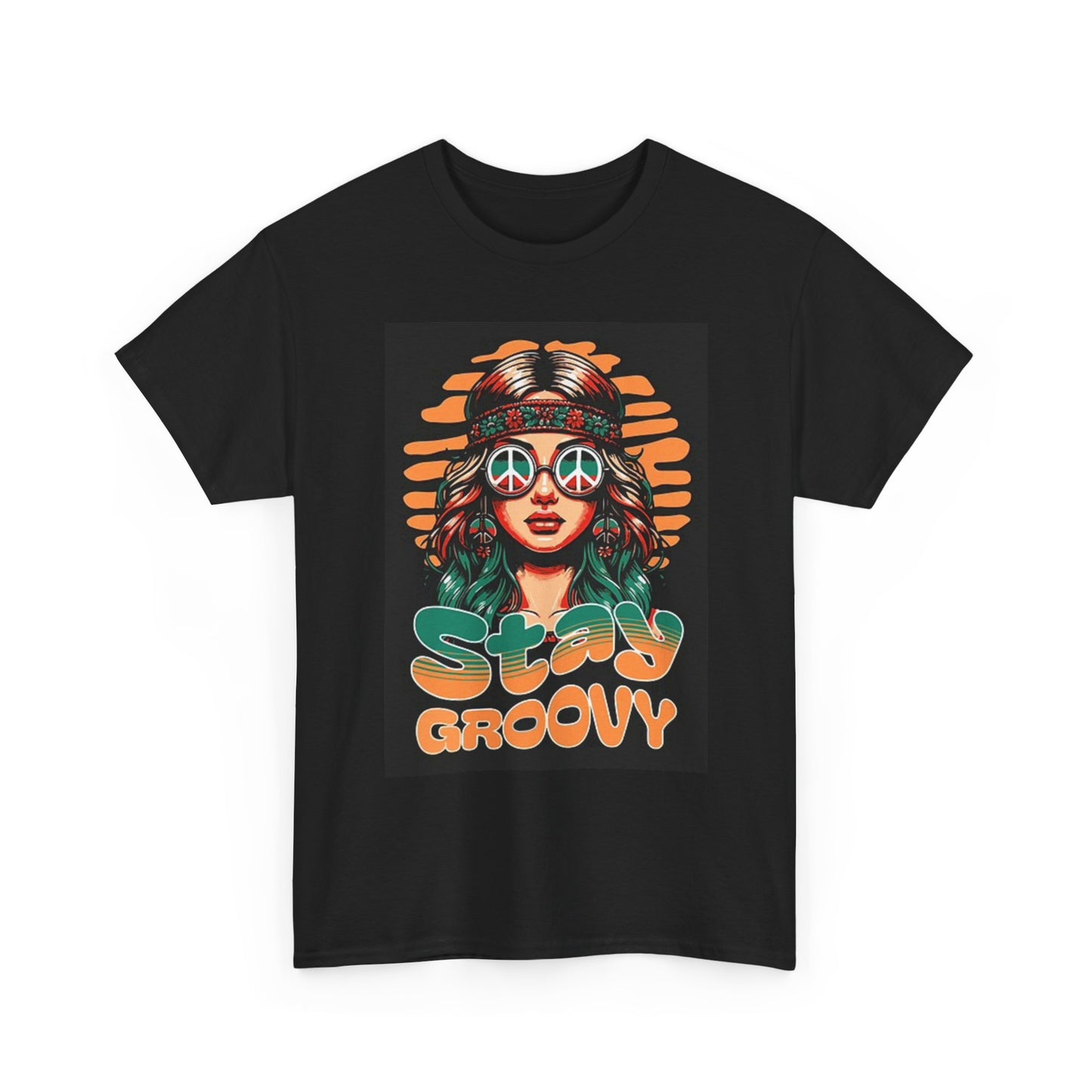 Stay Groovy Graphic T Shirt Vintage Unisex Heavy Cotton Tee