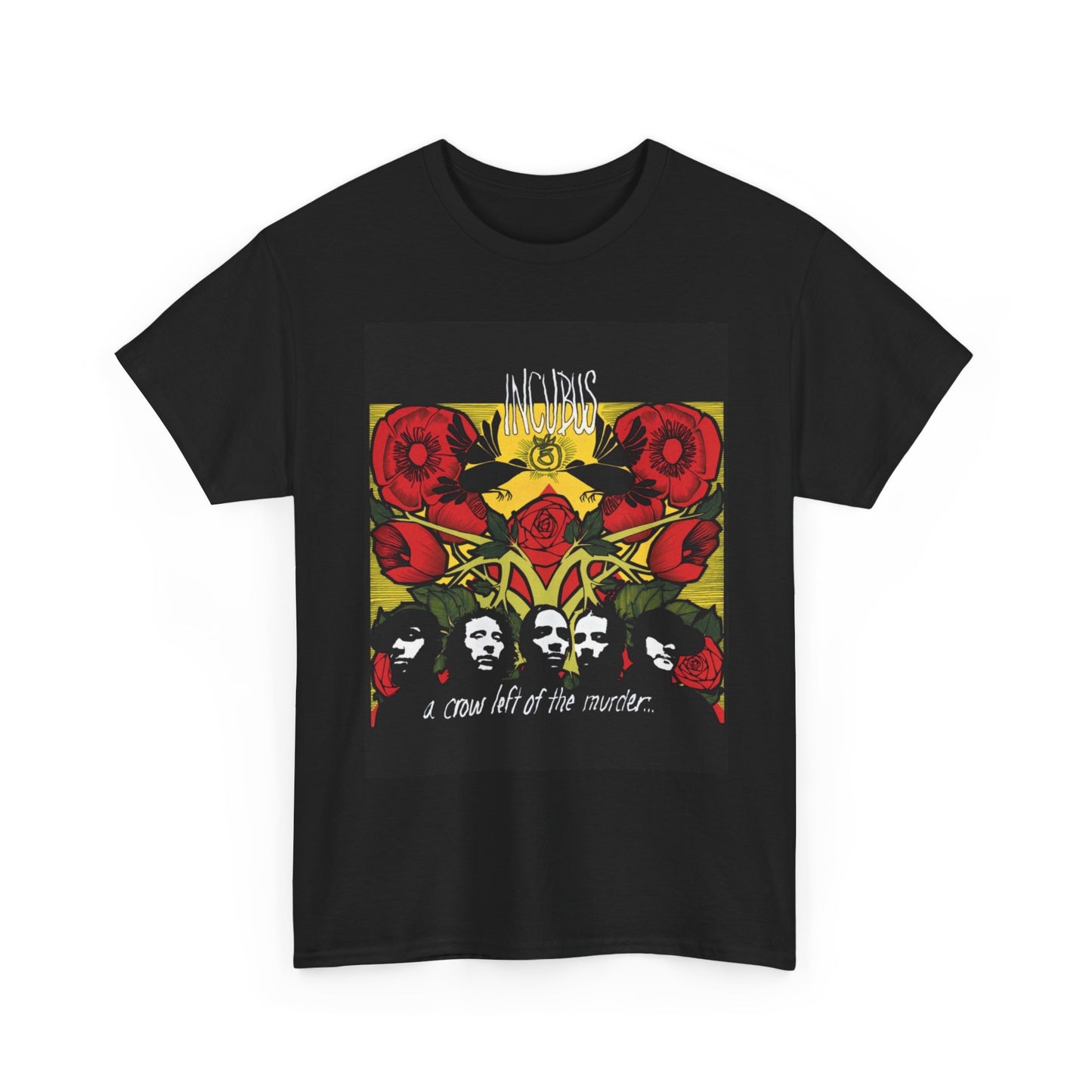 Incubus T-shirt vintage rose art retro concert rock band Unisex Heavy Cotton Tee