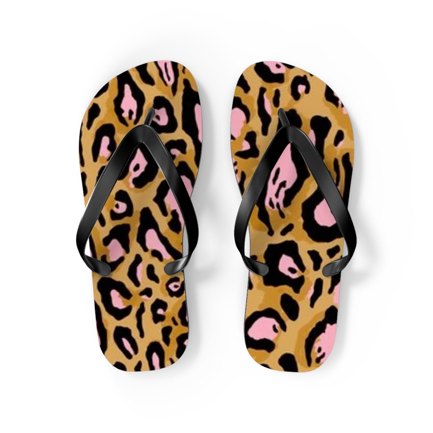 Animal Print Pink Beach Sandals, Slides for Summer, Flip Flops