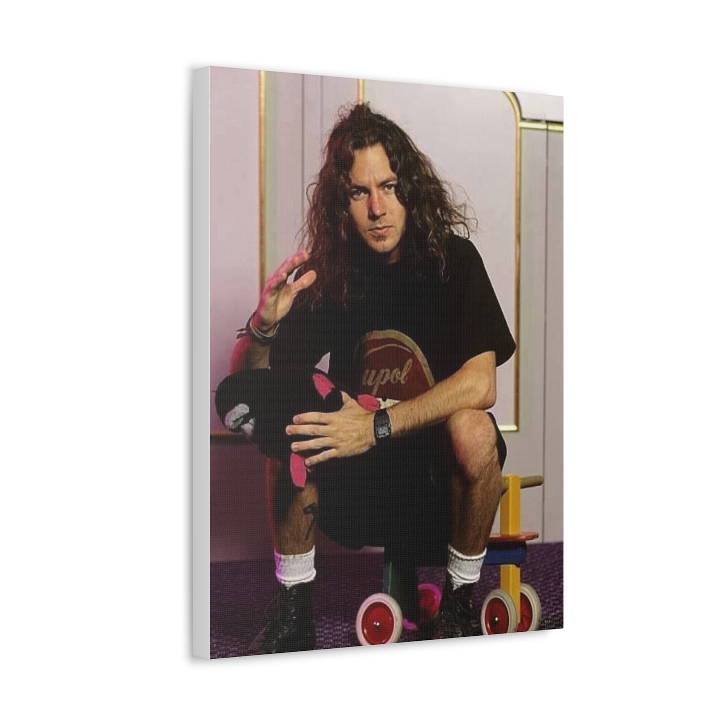 Eddie Vedder Retro Photograph Framed Stretched Canvas MULTIPLE SIZES