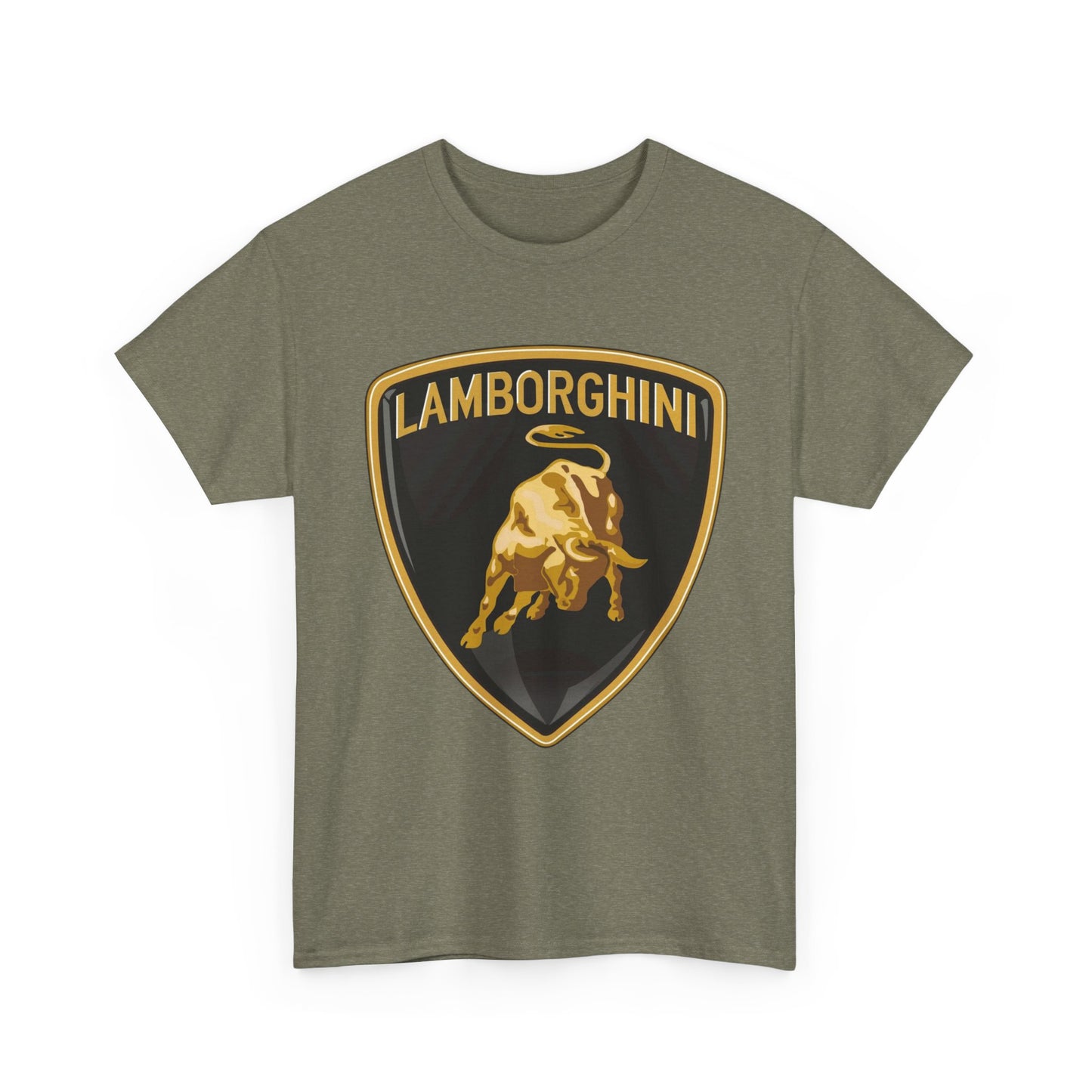 Lamborghini Graphic T Shirt Vintage Logo Retro Unisex Heavy Cotton Tee
