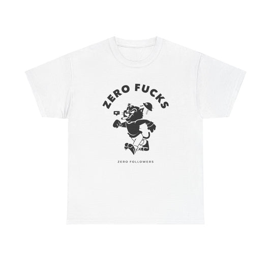 No Cares Zero Followers Graphic T Shirt Unisex Heavy Cotton Tee