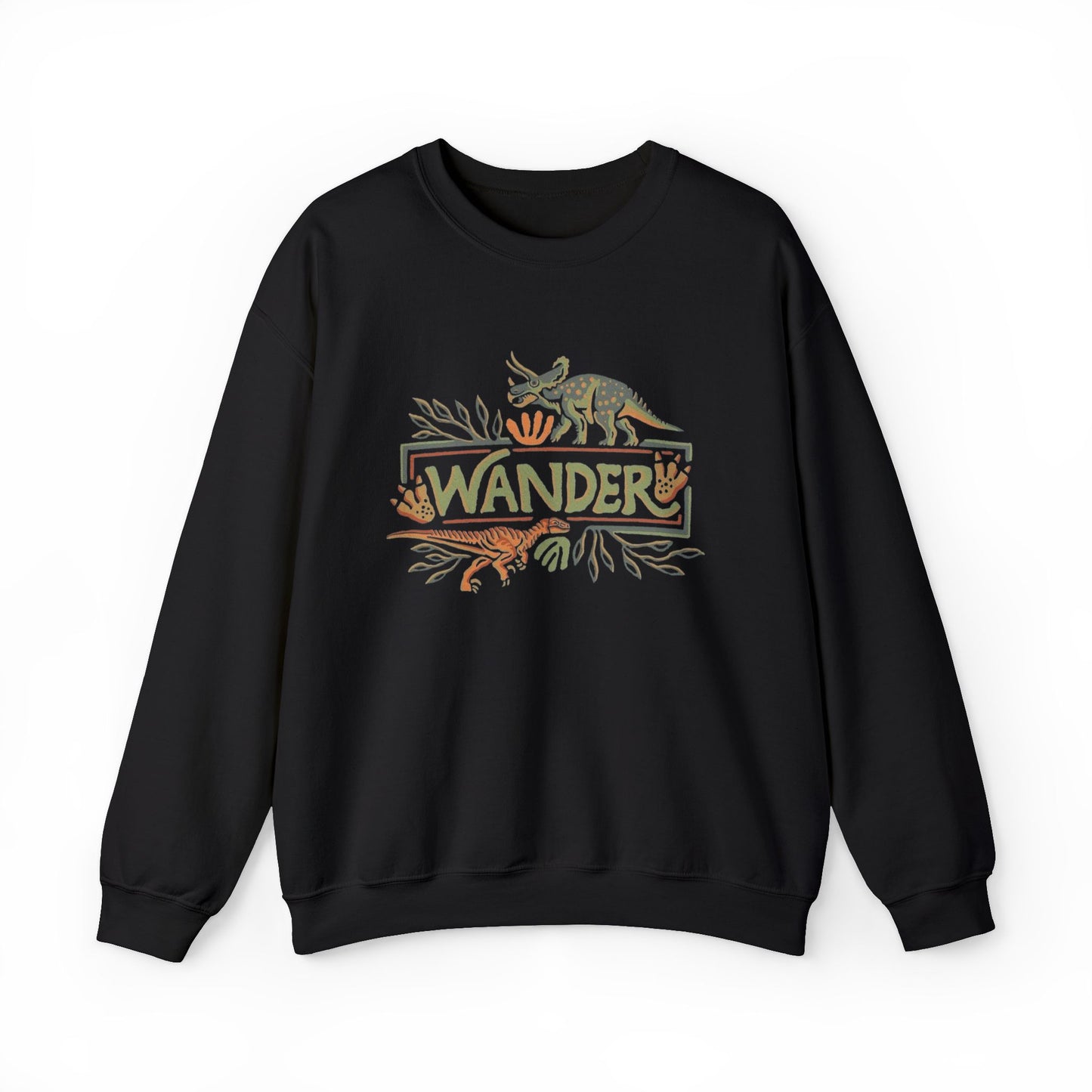 Wandering Dinosaur Sweatshirt Men's Adult Crewneck