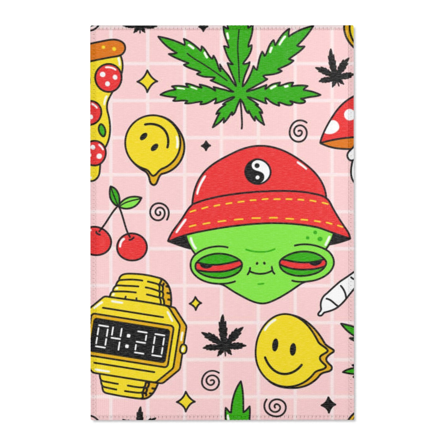Alien Pothead Monogram BRAND NEW Area Rugs