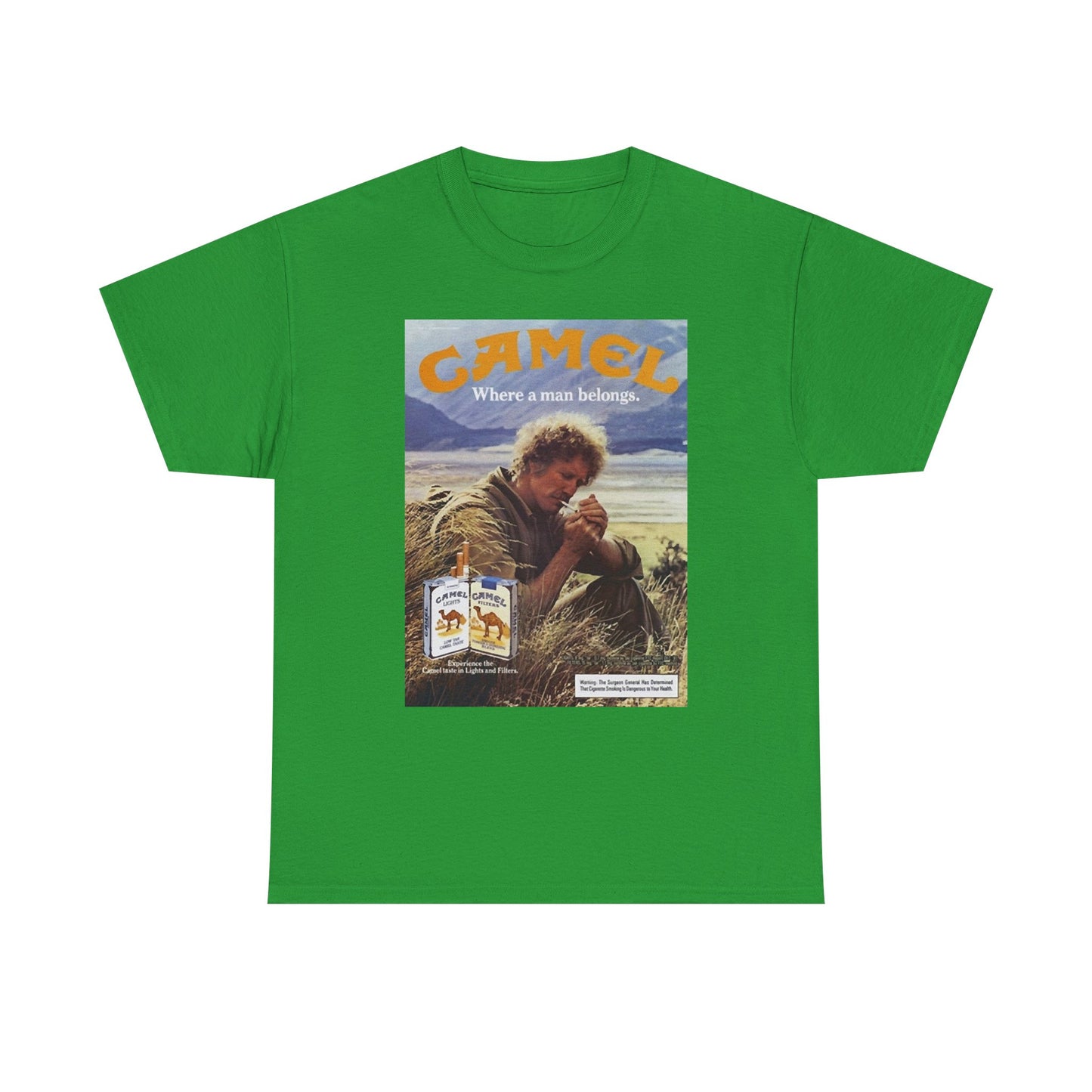 Joe Camel Cigarettes T-shirt Vintage Poster Retro Unisex Heavy Cotton Tee 1