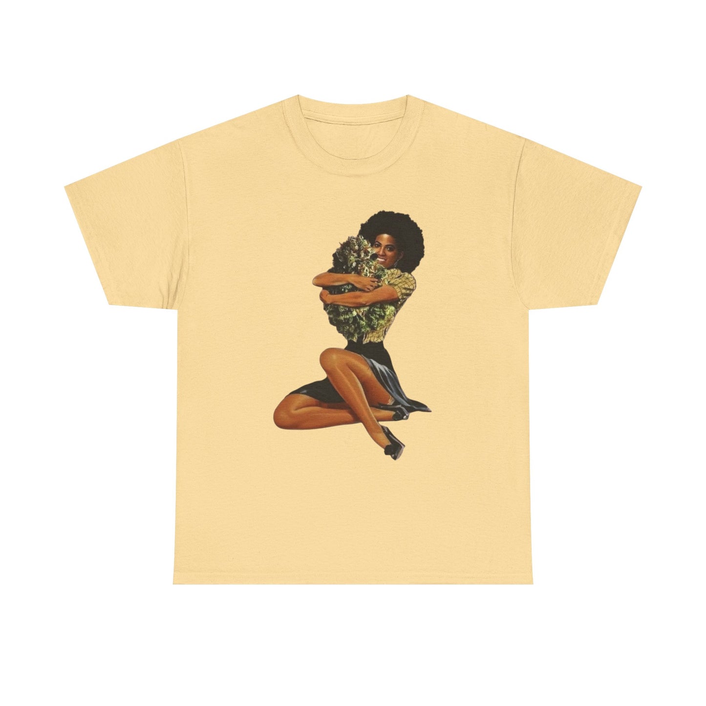 Weed Hugs Vintage Graphic T-Shirt Womens Comfy Cotton Tee NEW