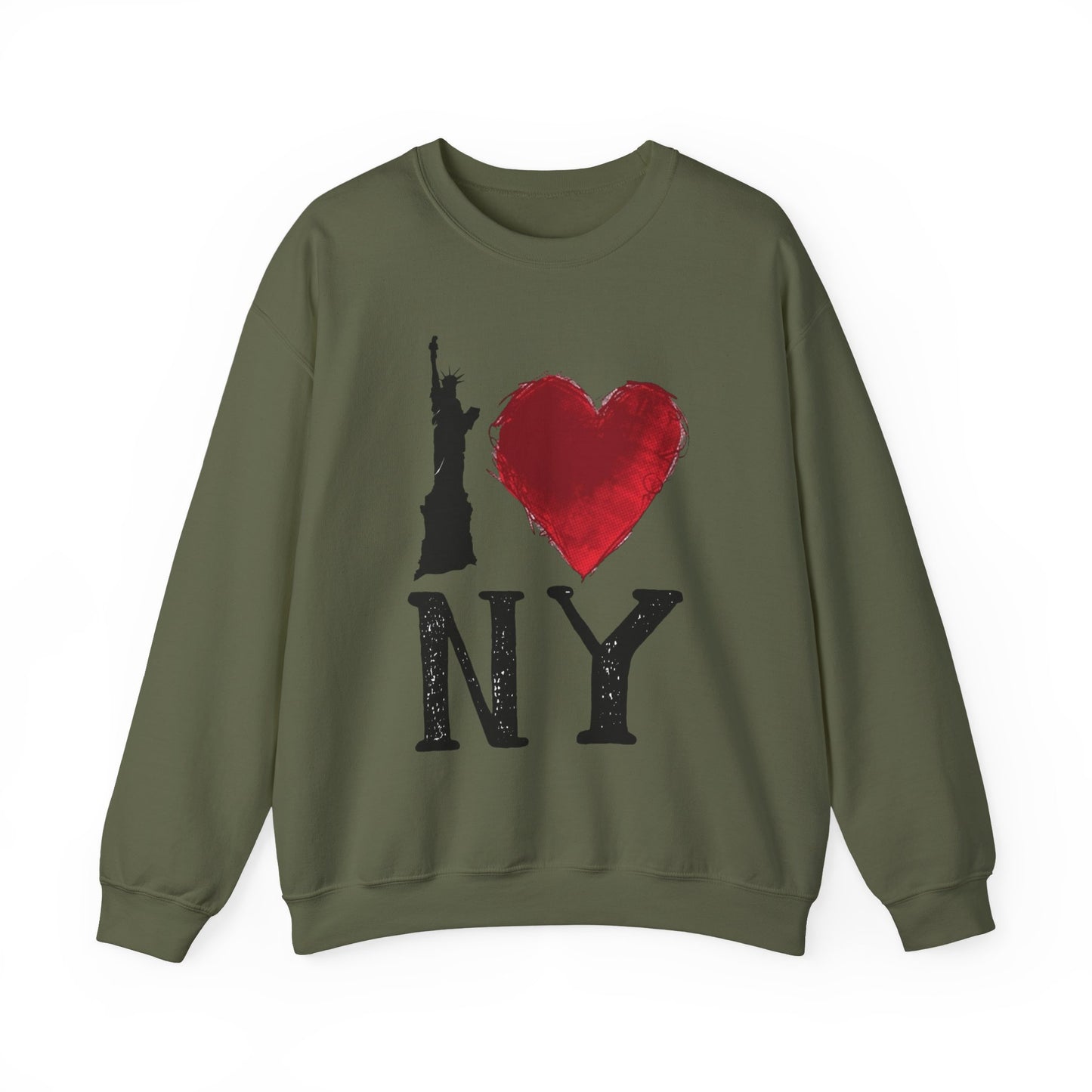 I Love NY Graphic Sweater NEW Unisex Heavy Blend™ Crewneck Sweatshirt