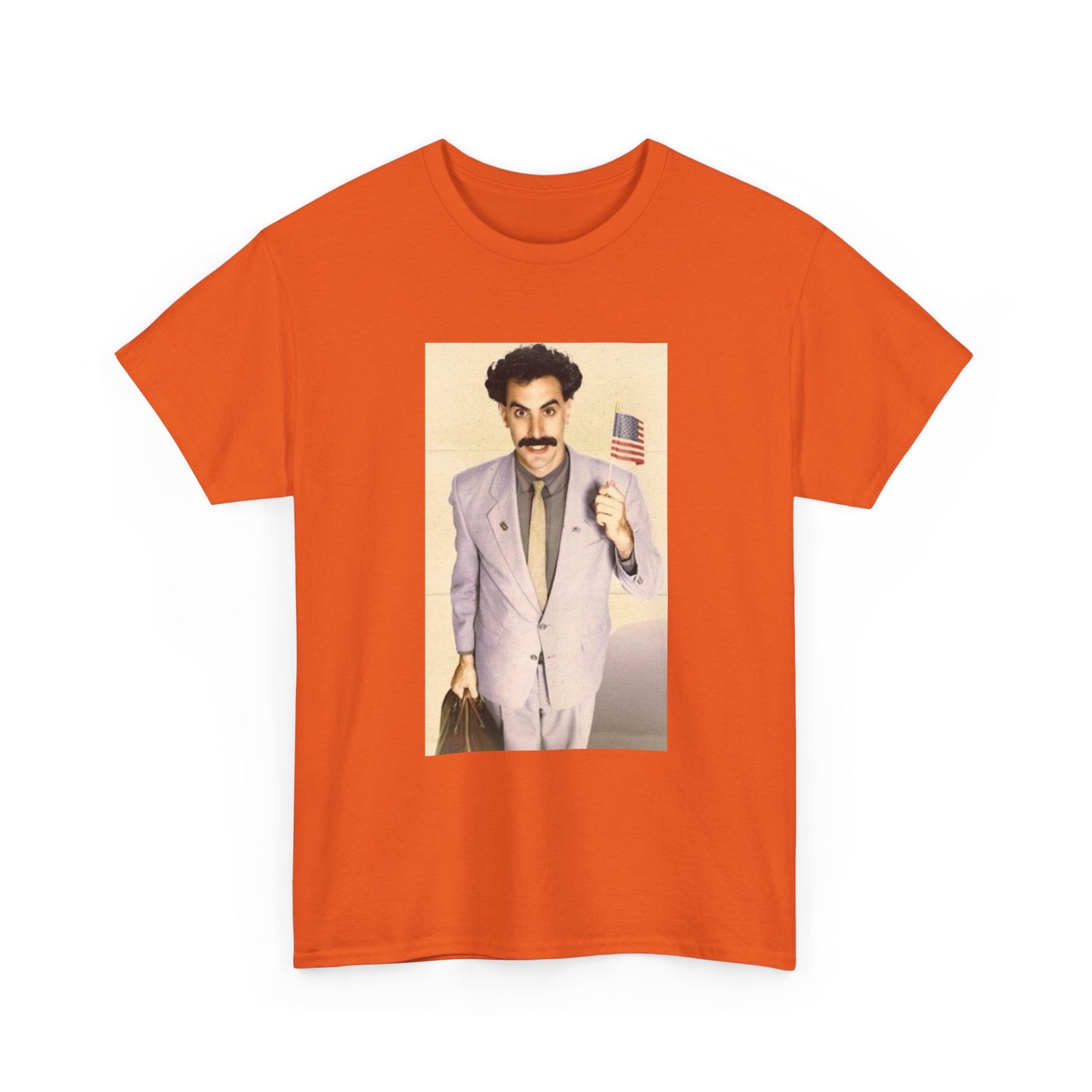 Borat Comes to America Tshirt Funny Comedy Movie Unisex Heavy Cotton Tee