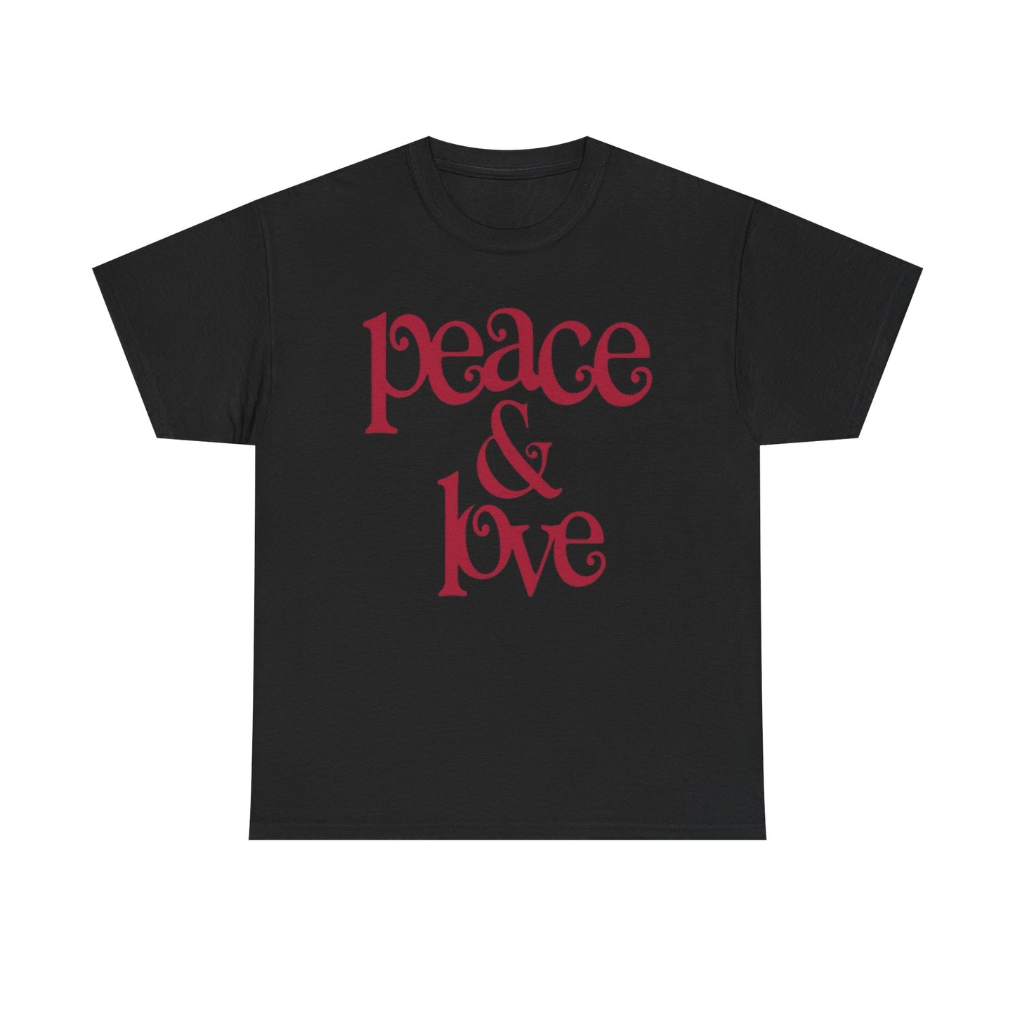 Peace And Love Retro Graphic T Shirt Adult NEW