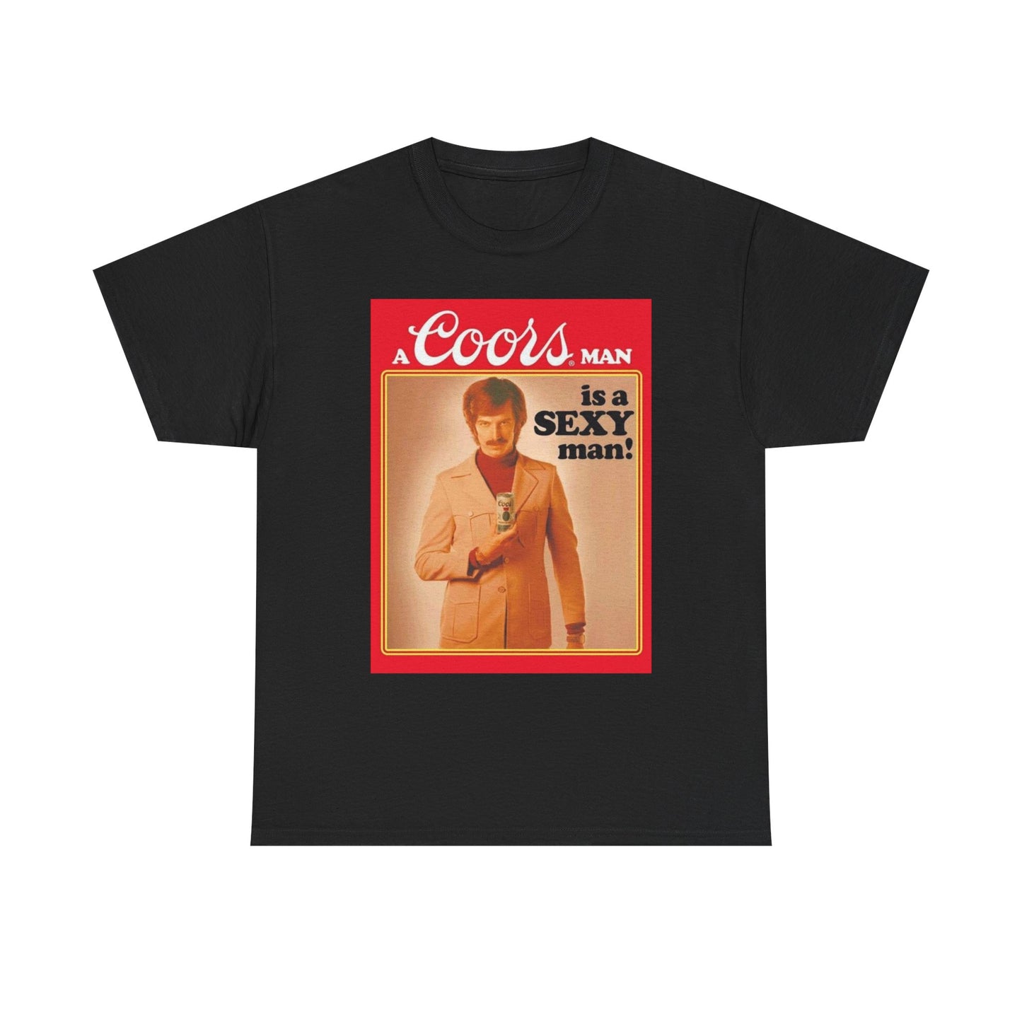 Coors Shirt Vintage Poster Retro Graphic 80s Art Beer Unisex Heavy Cotton Tee