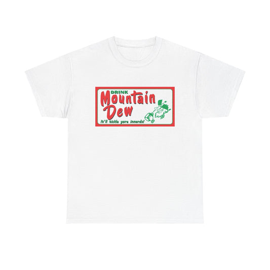 Mountian Dew Tshirt Vintage Logo Soda Retro Unisex Heavy Cotton Tee