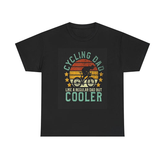 Cycling Dad T Shirt Funny Bike Graphic Retro Unisex Heavy Cotton Tee