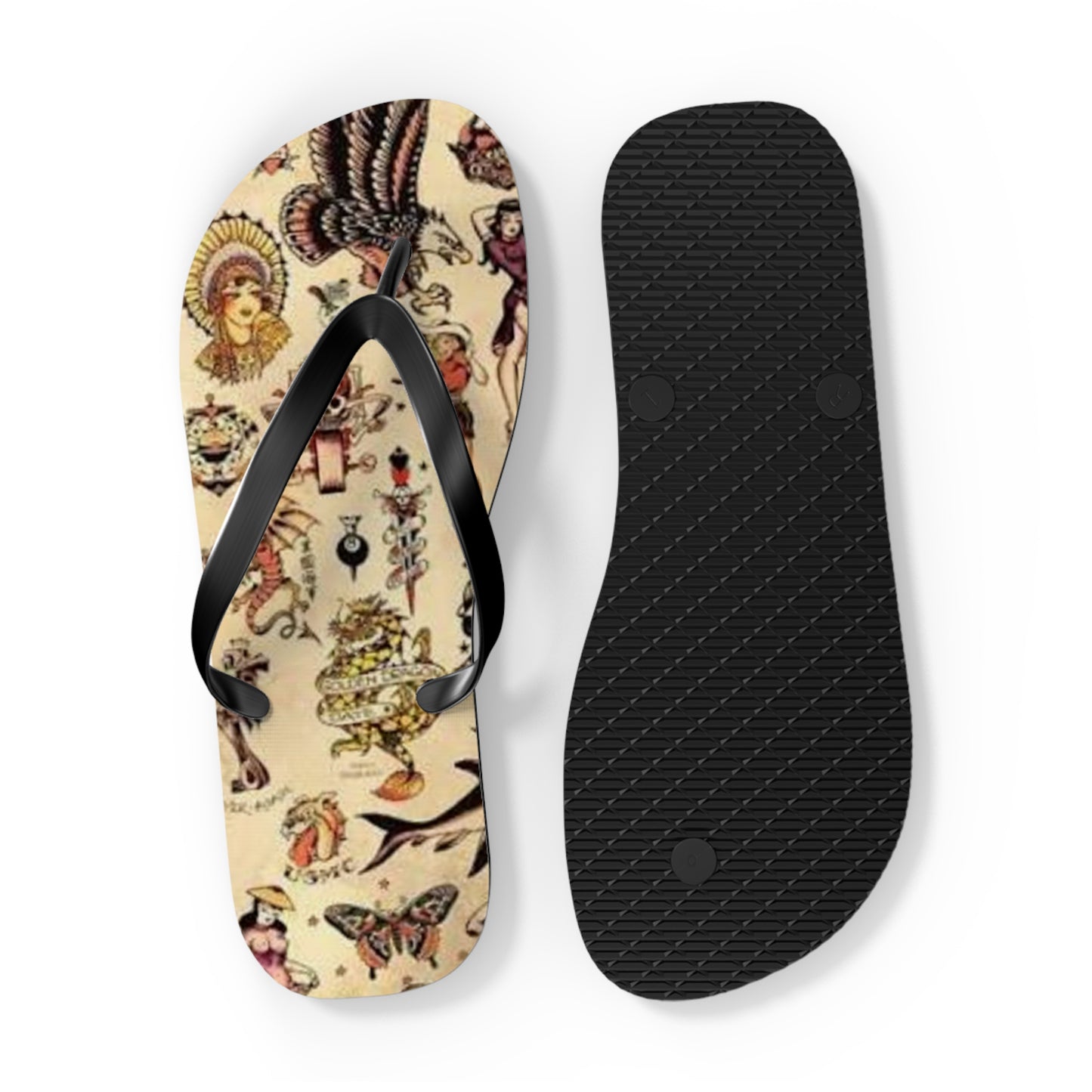 Sailor Jerry Sandals, Beach Shoes, Vacation Flip Flops, Pool Slides, Comfortable