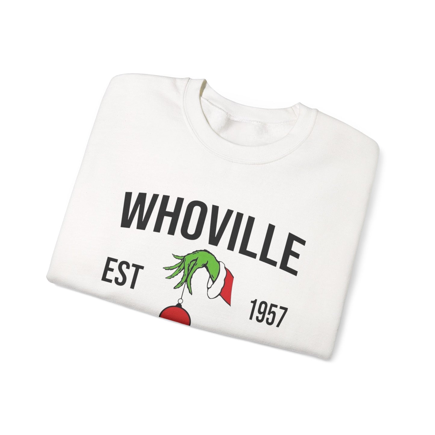 Whoville Grinch Christmas Sweater NEW Unisex Heavy Blend™ Crewneck Sweatshirt