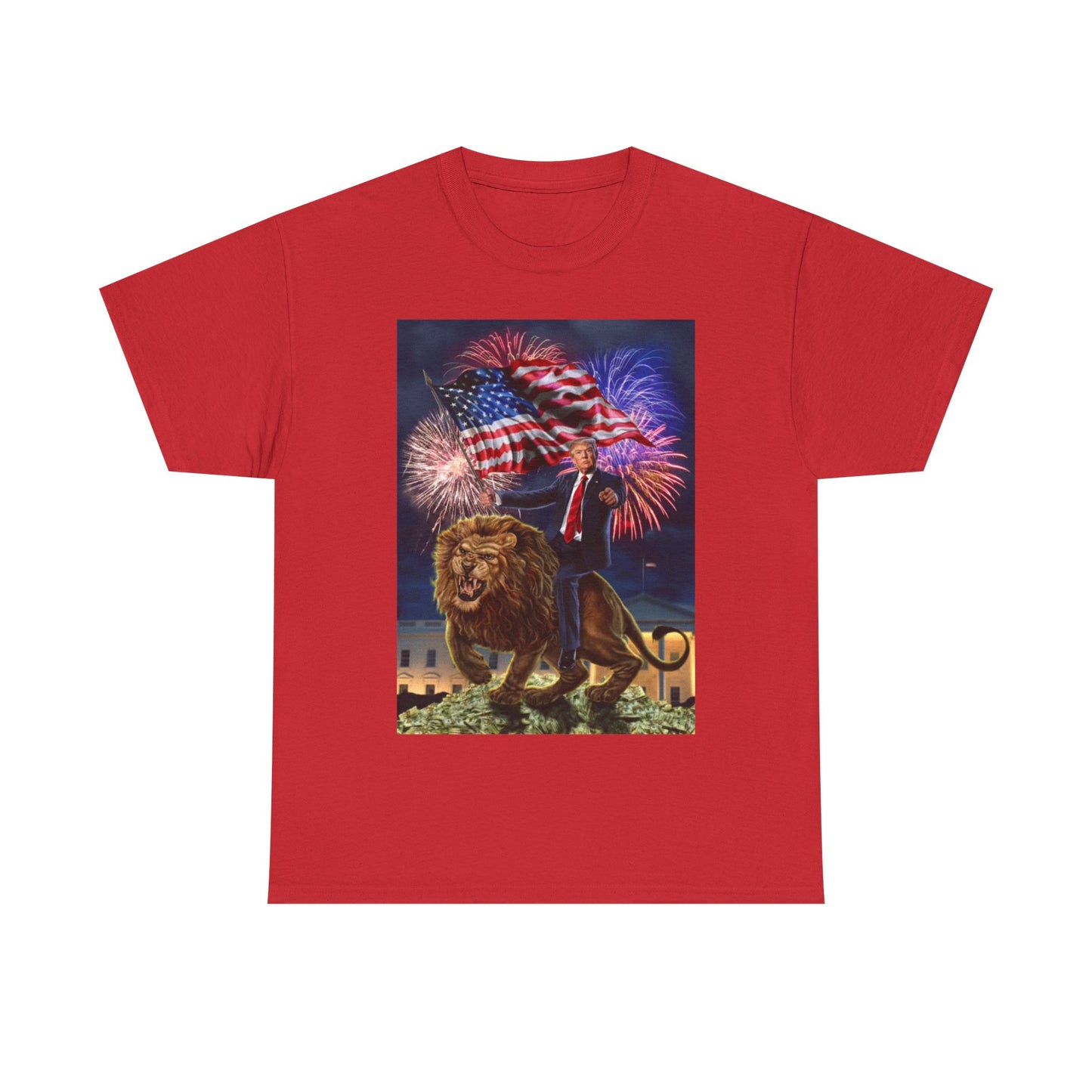 Trump American Flag Tshirt Funny Gift 2024 President Unisex Heavy Cotton Tee