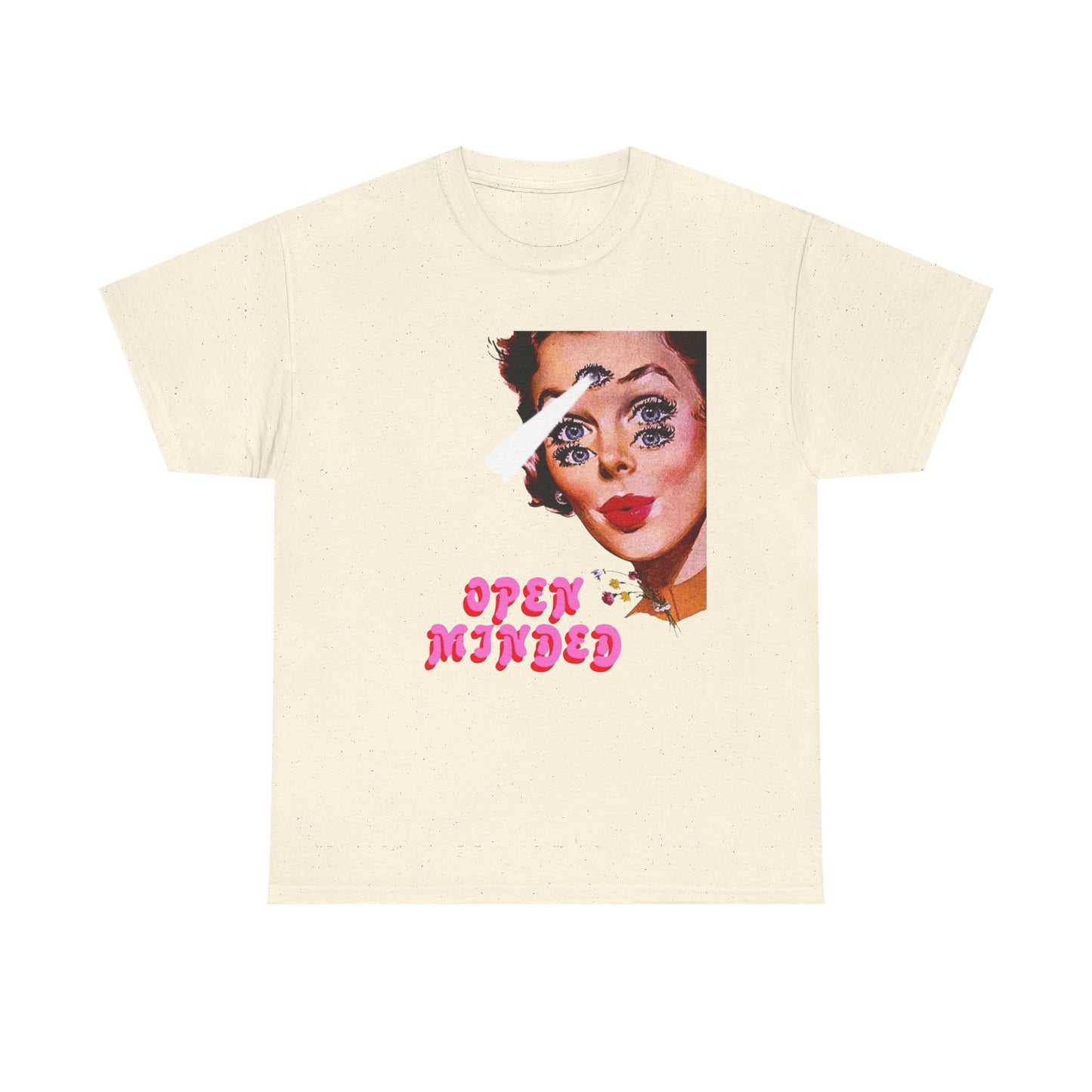 Open Minded Vintage Graphic T-Shirt Comfy Cotton Tee Brand NEW