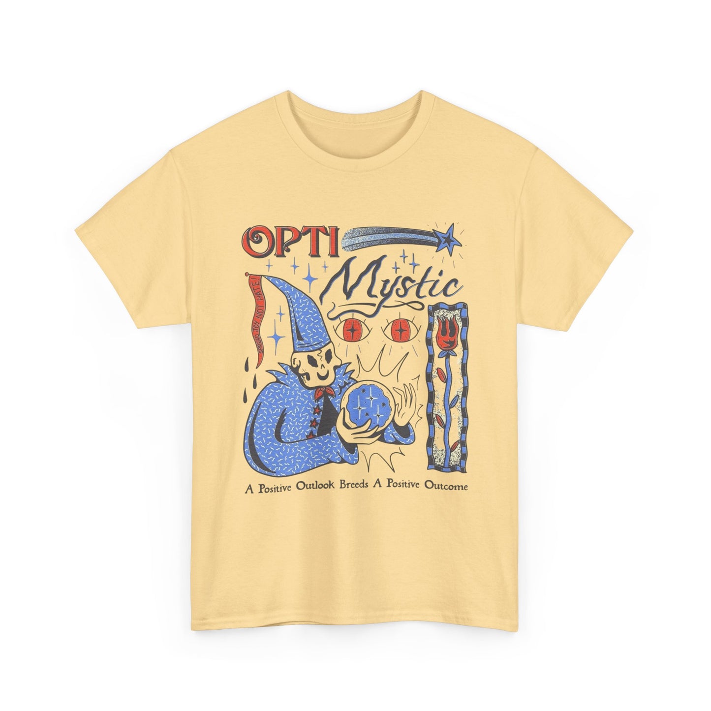 Opti Mystic Wizard Graphic T Shirt New Adult Unisex Heavy Cotton Tee
