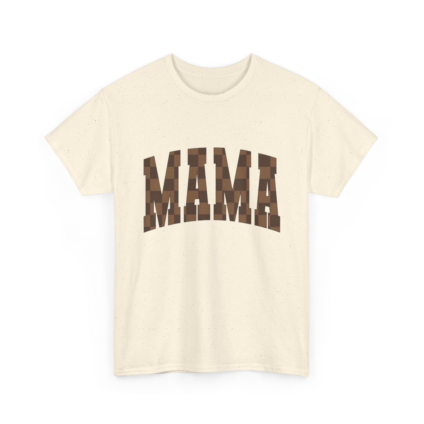 Mama Brown Checkered Pattern Graphic T Shirt NEW ADULT