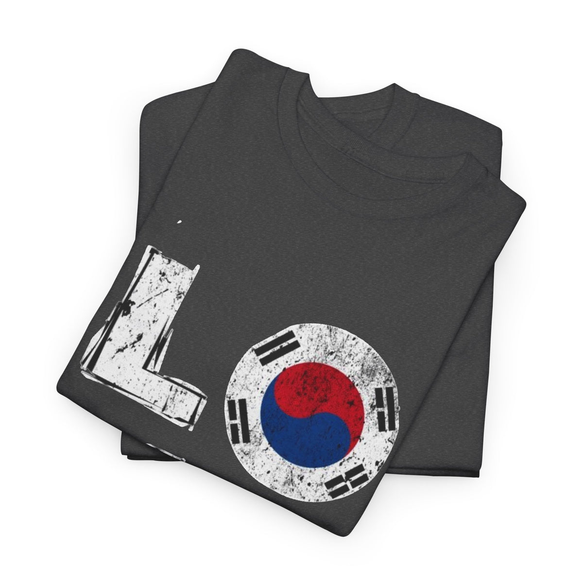 Love South Korea Graphic T Shirt Men's Heavy Cotton Tee