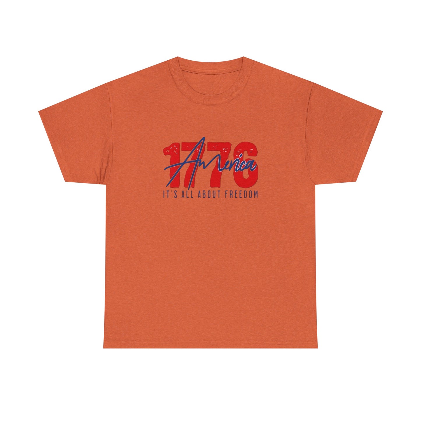 1776 Its All About Freedom Graphic T Shirt NEW Unisex Heavy Cotton Tee